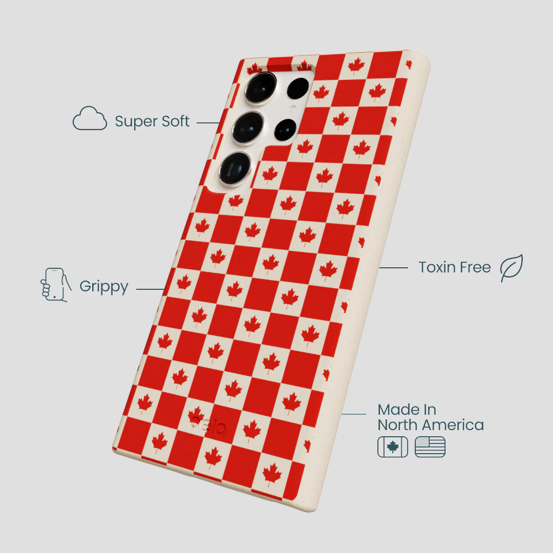 Seashell Canadian Flag Samsung Galaxy S24 Ultra Case - Image 4