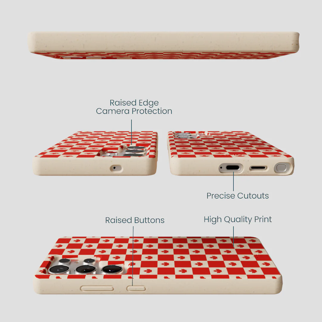 Seashell Canadian Flag Samsung Galaxy S25 Ultra Case - Image 3