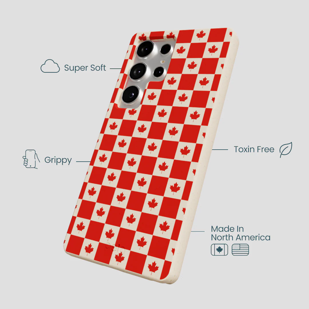 Seashell Canadian Flag Samsung Galaxy S25 Ultra Case - Image 4