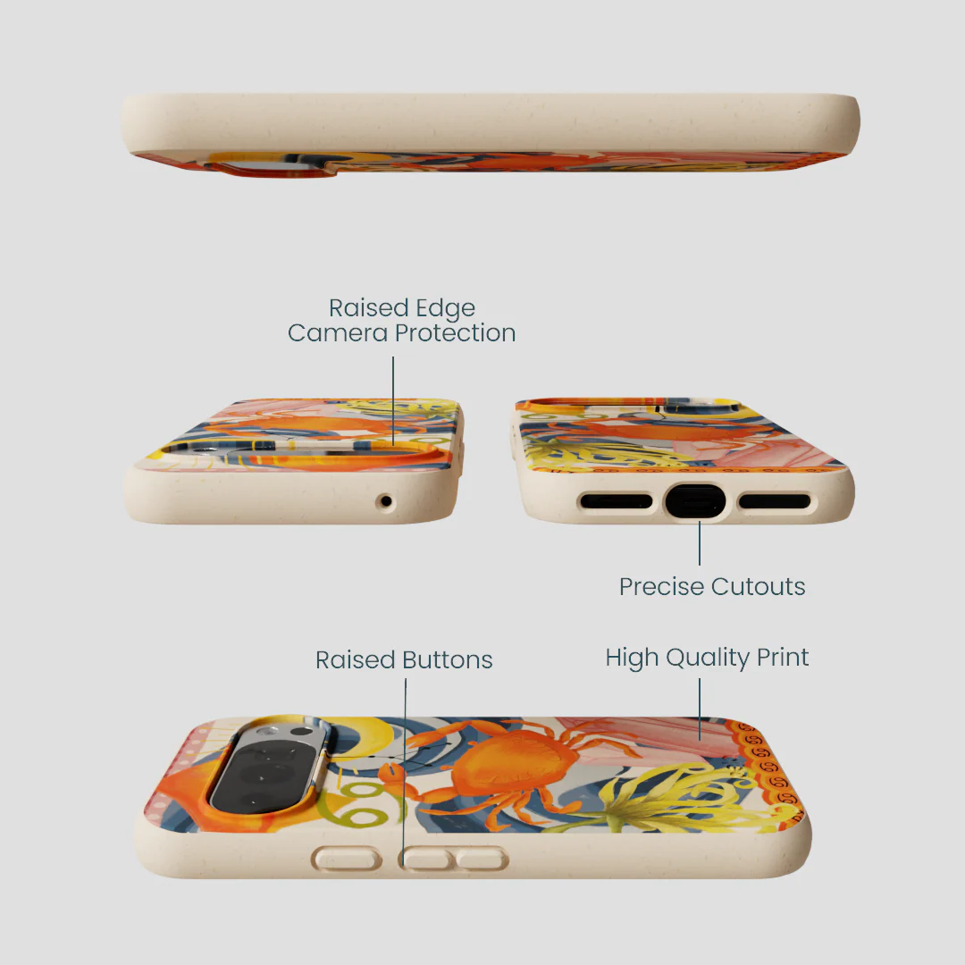 Seashell Cancer Crab Google Pixel 10/10 Pro Case - Image 2