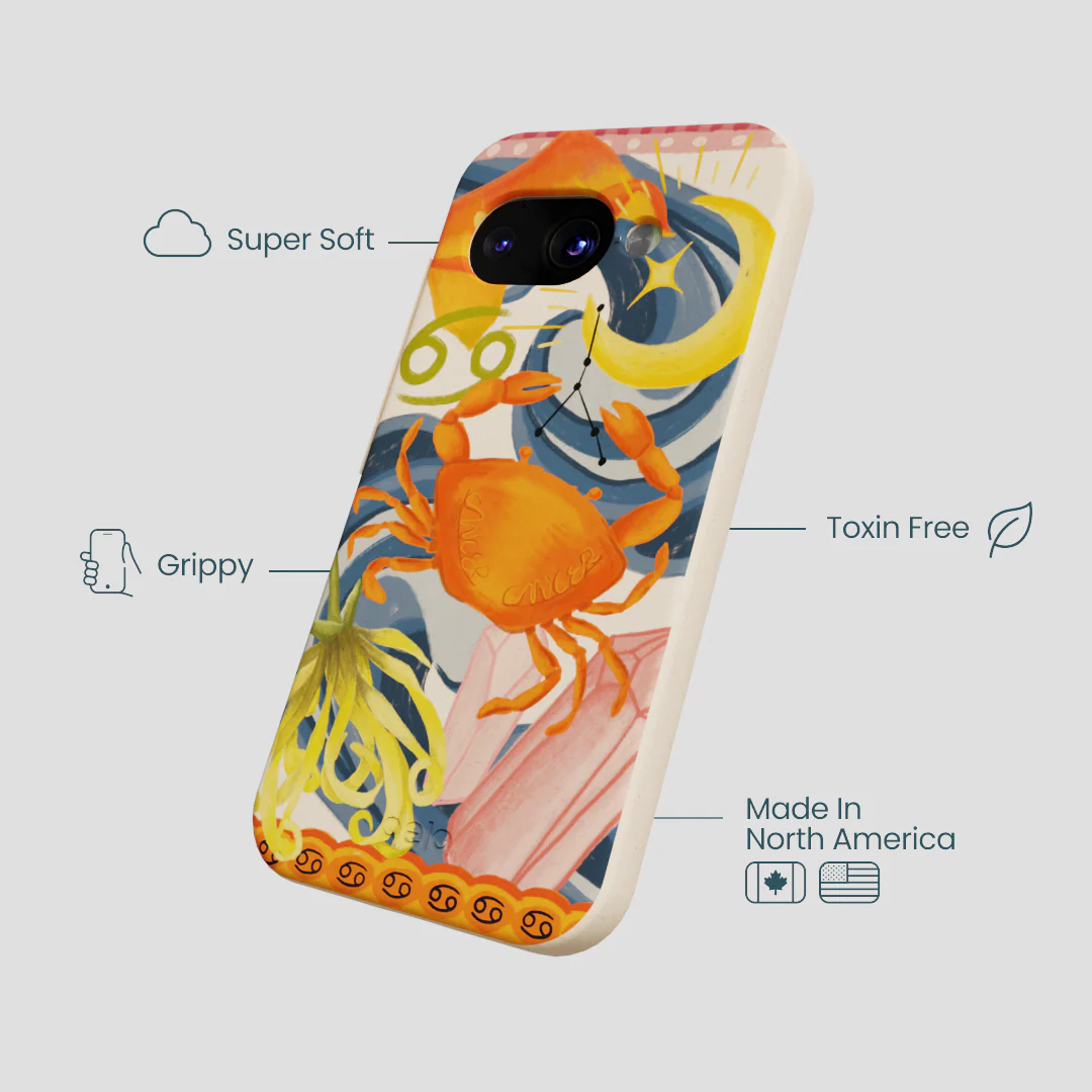 Seashell Cancer Crab Google Pixel 9a Case - Image 3