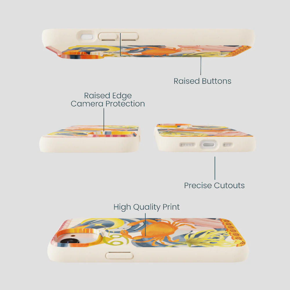 Seashell Cancer Crab iPhone 16e/17e Case - Image 3