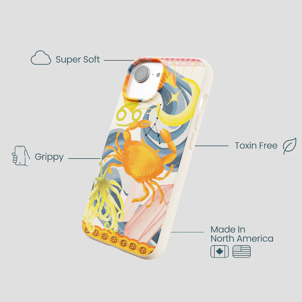 Seashell Cancer Crab iPhone 16e/17e Case - Image 4