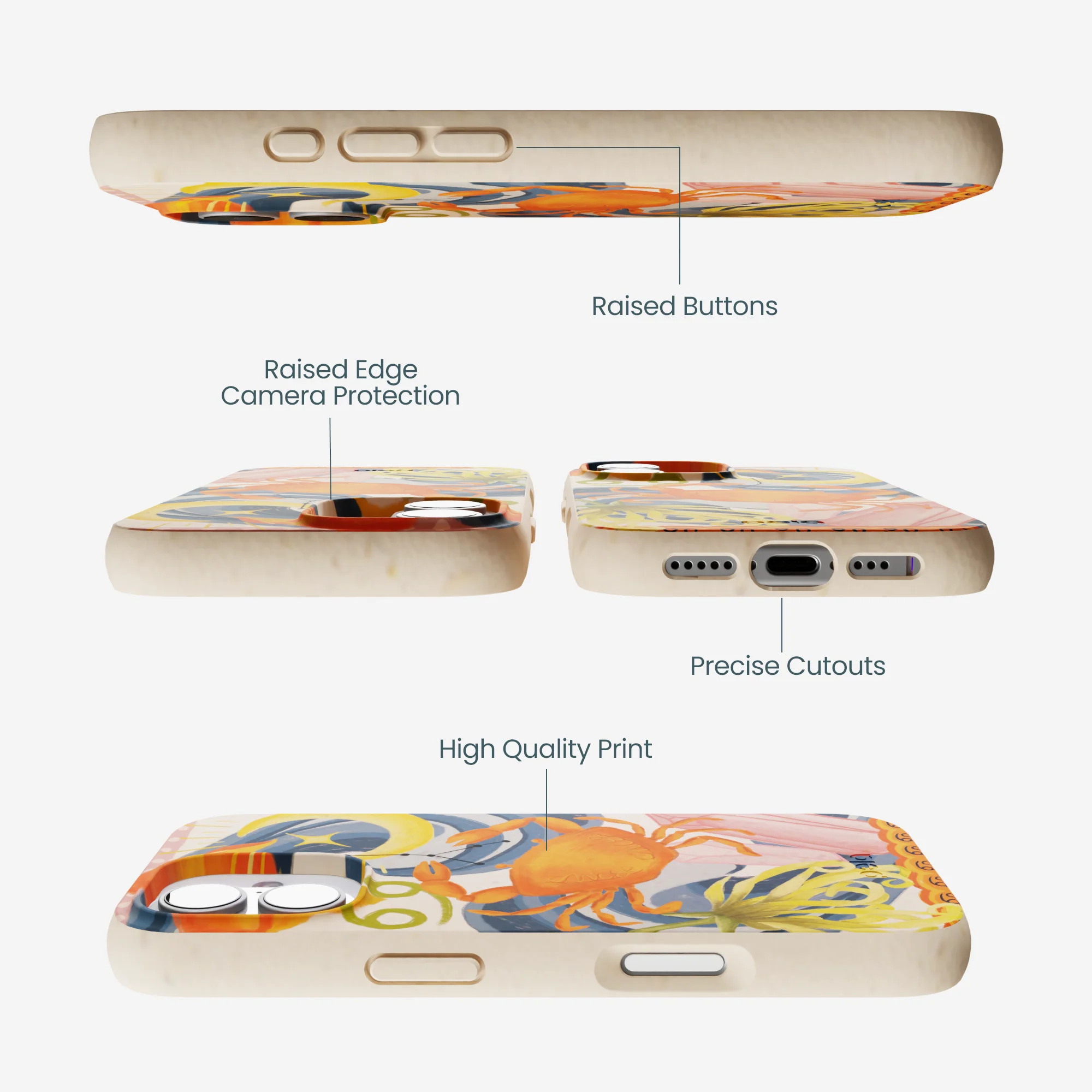 Seashell Cancer Crab iPhone 17 Case - Image 3