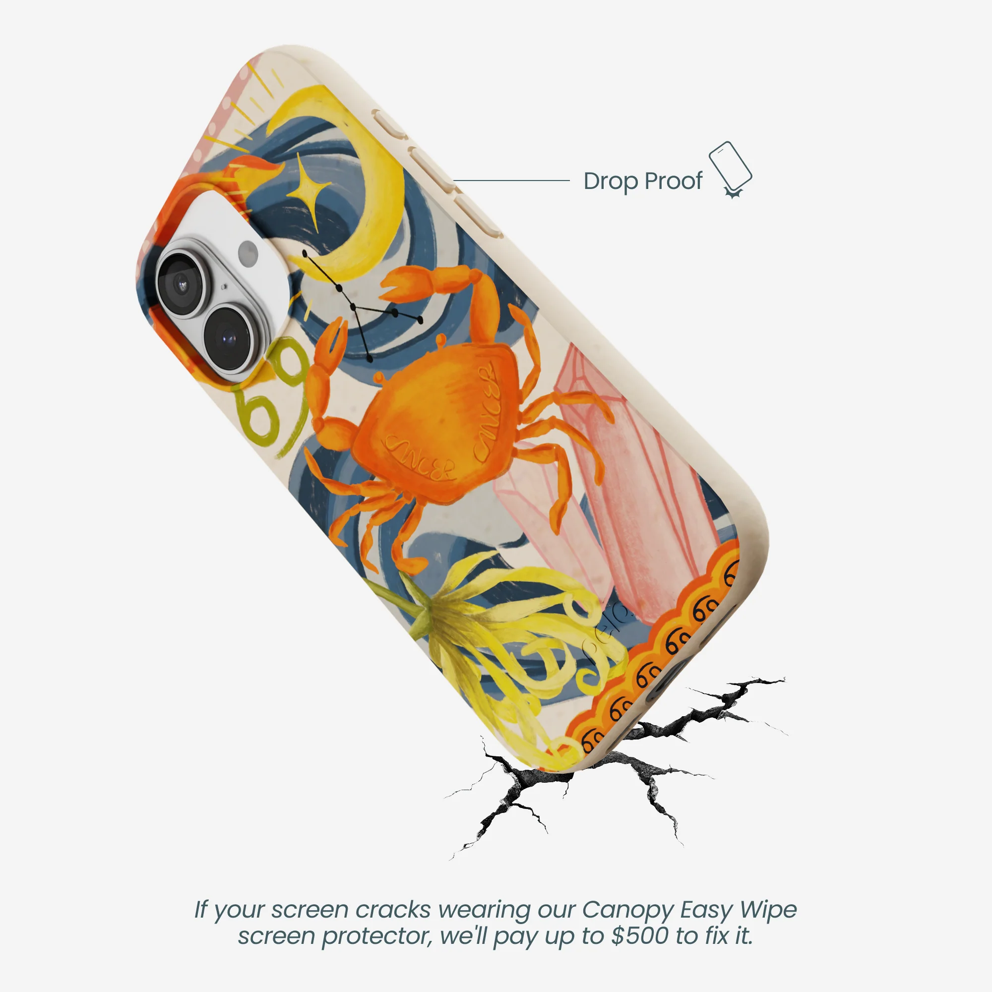 Seashell Cancer Crab iPhone 17 Case - Image 5