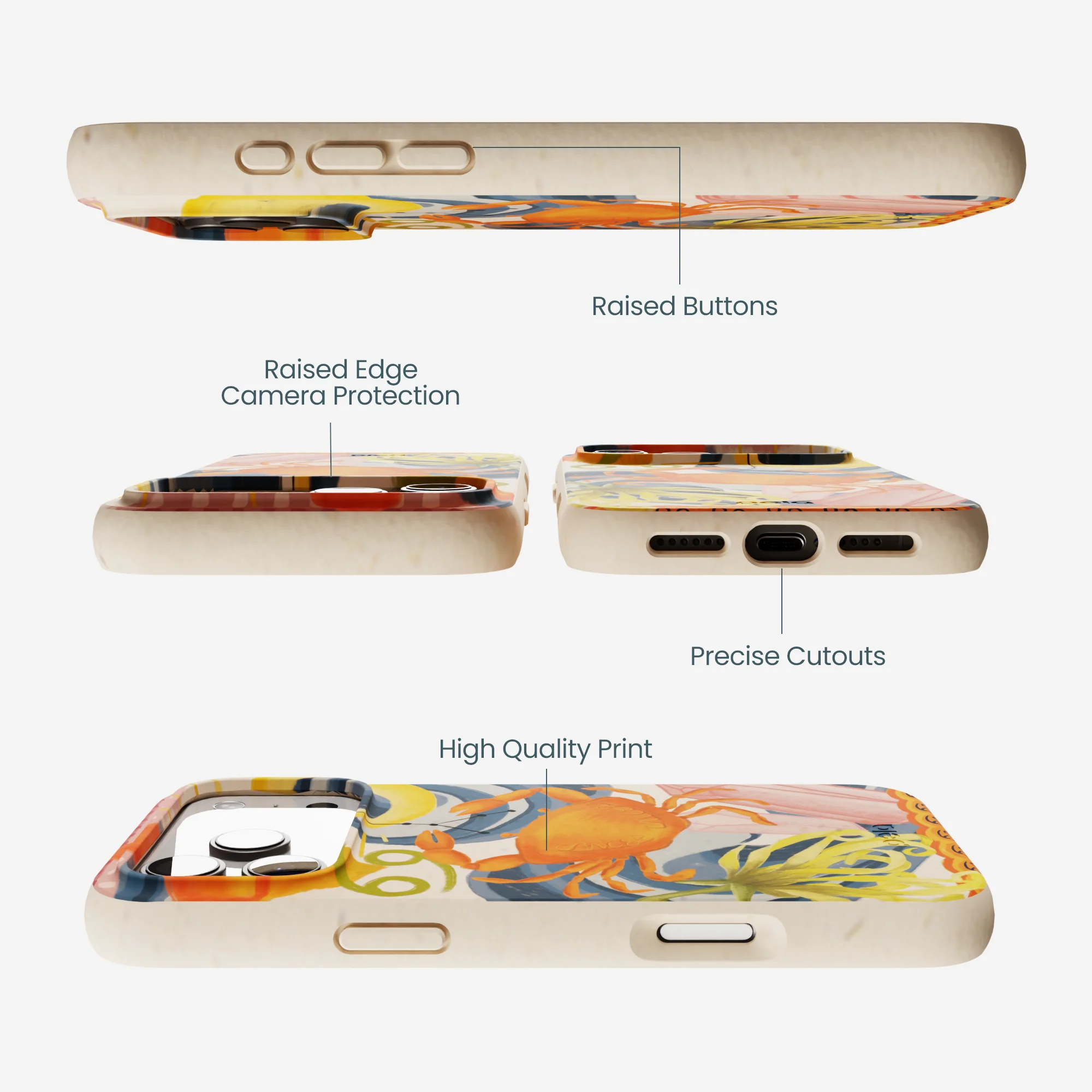 Seashell Cancer Crab iPhone 17 Pro Max Case - Image 3