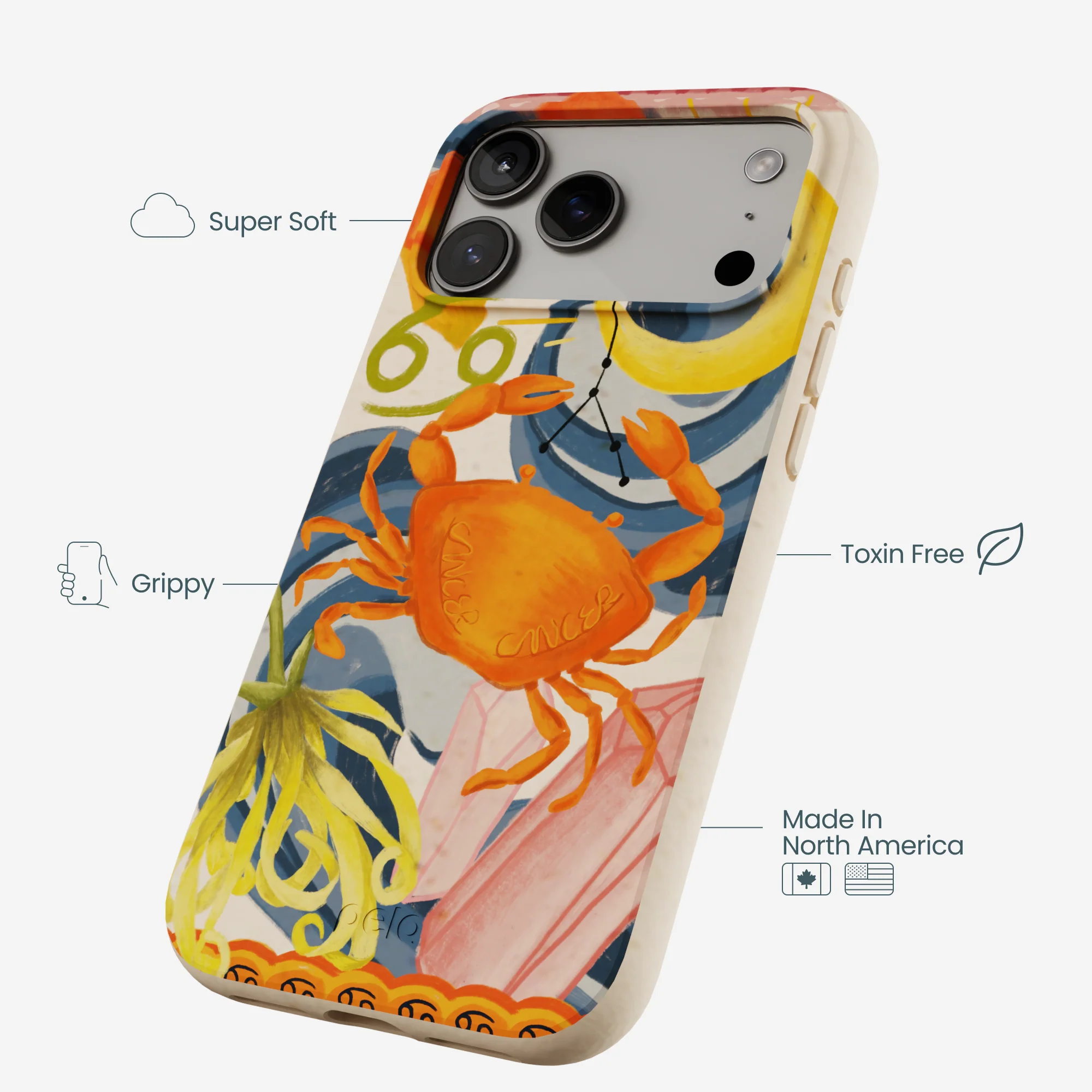 Seashell Cancer Crab iPhone 17 Pro Max Case - Image 4