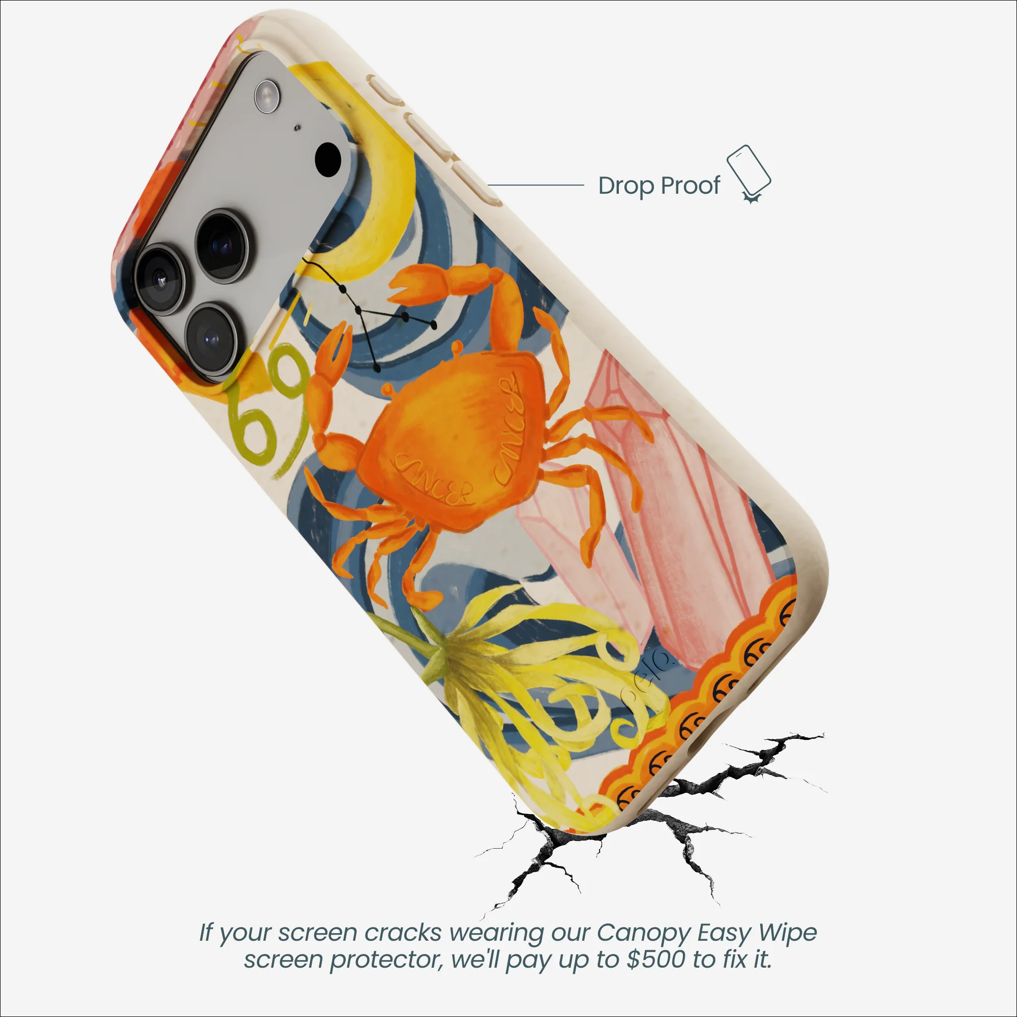 Seashell Cancer Crab iPhone 17 Pro Max Case - Image 5