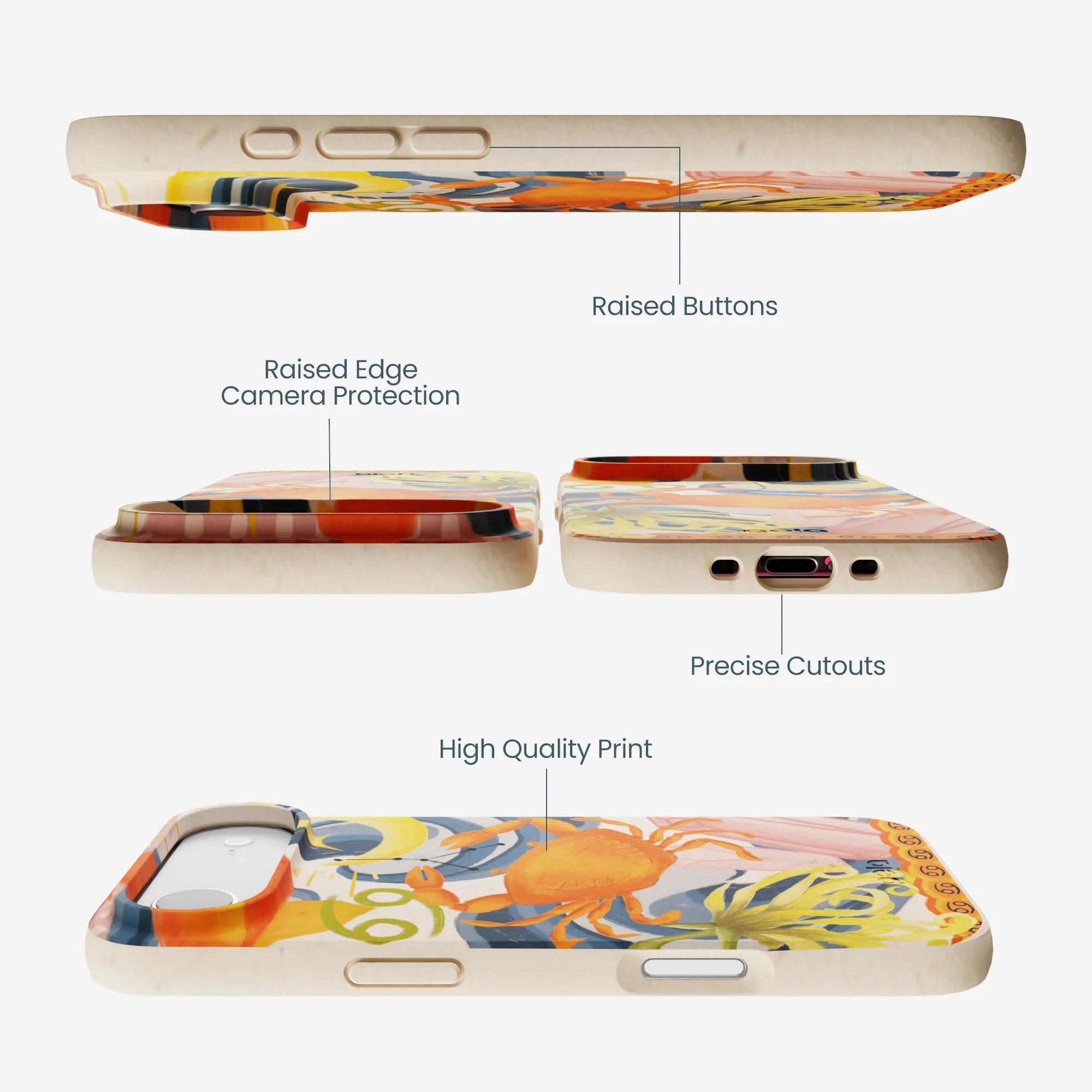 Seashell Cancer Crab iPhone Air Case - Image 3