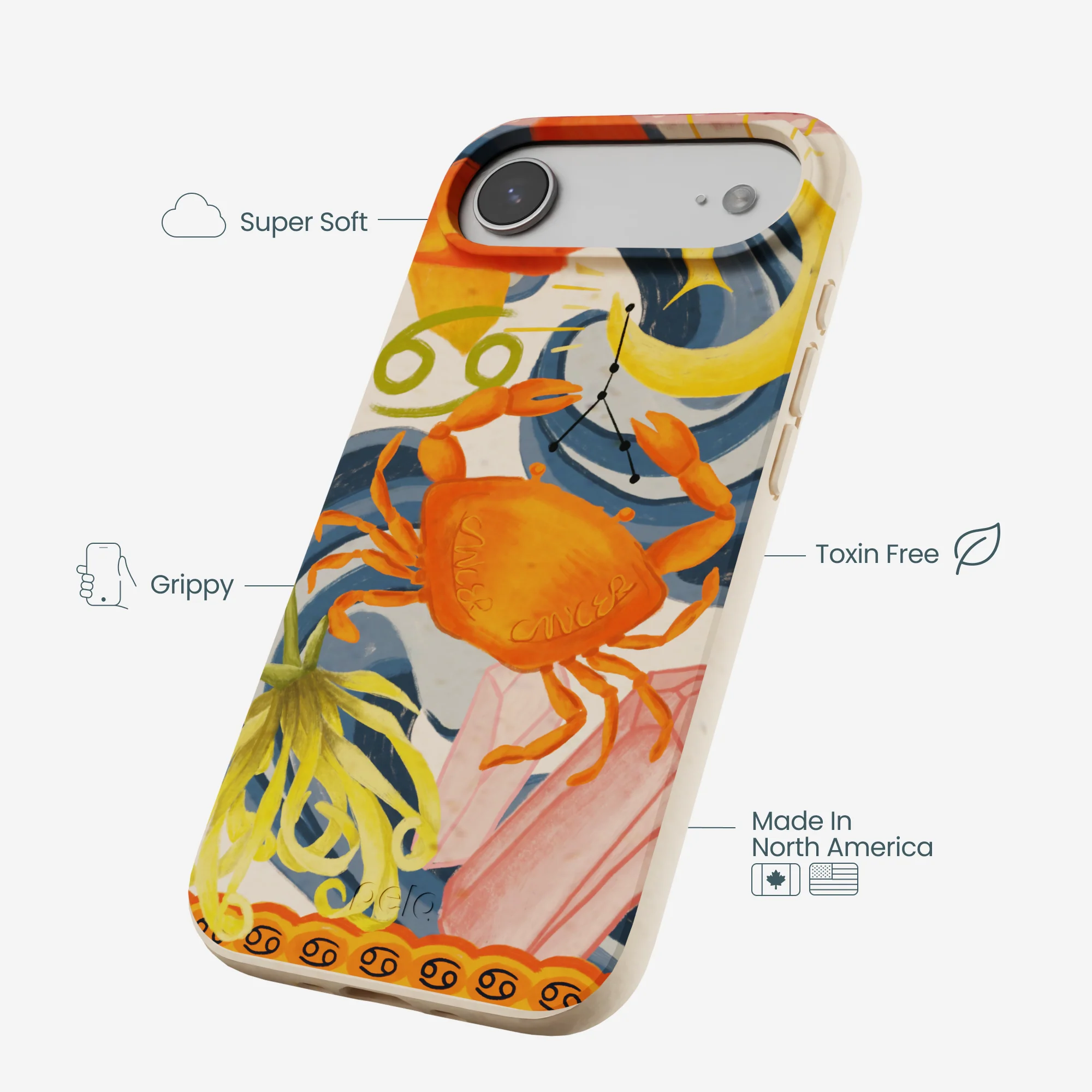 Seashell Cancer Crab iPhone Air Case - Image 4