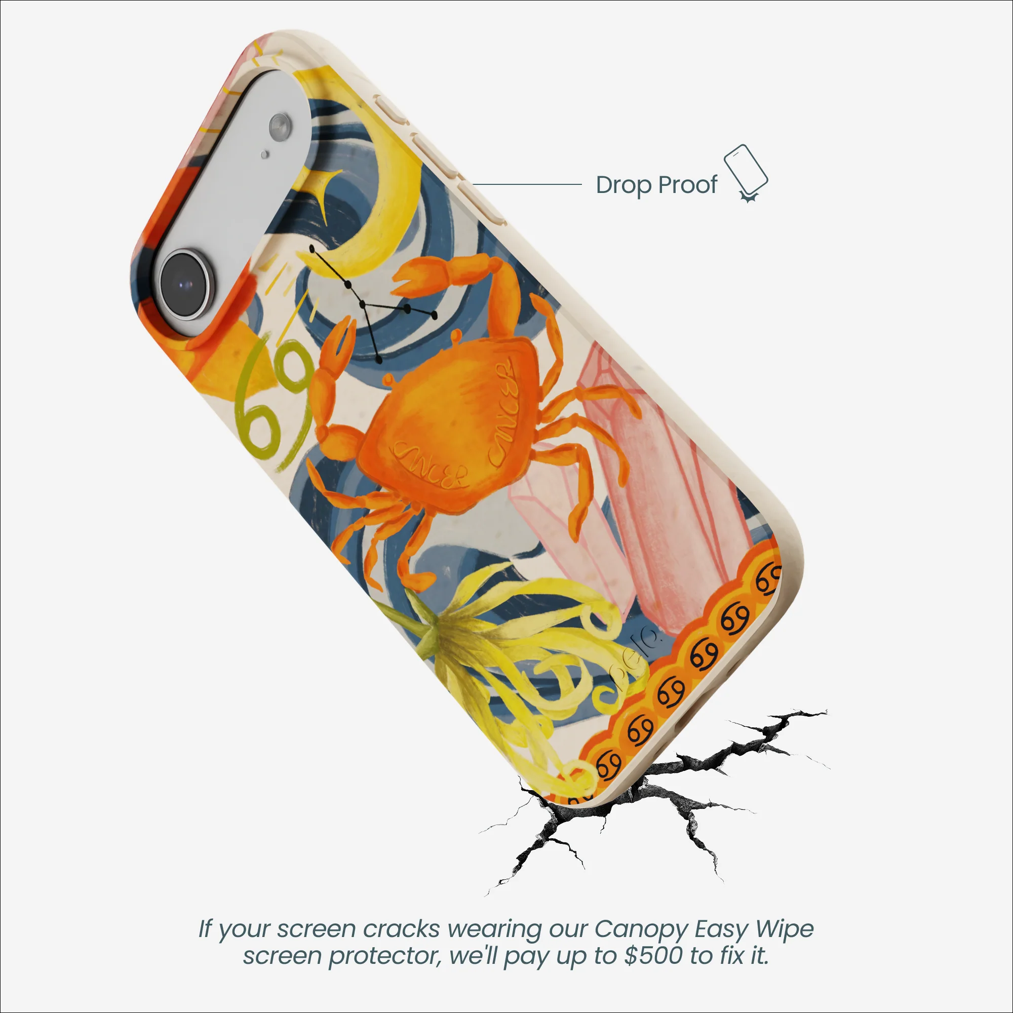 Seashell Cancer Crab iPhone Air Case - Image 5