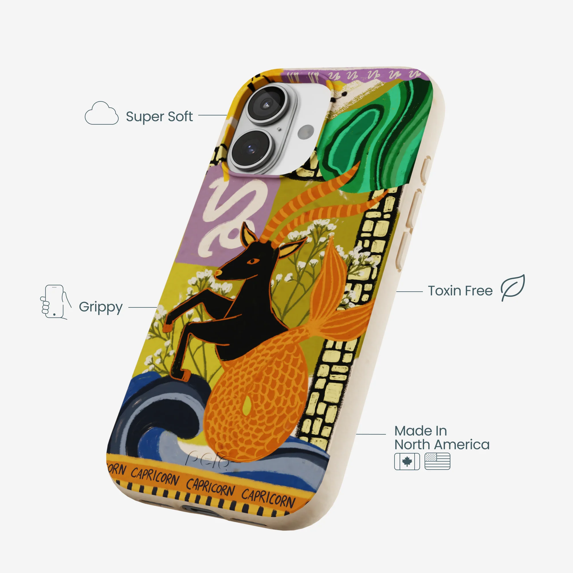 Seashell Capricorn Sea Goat iPhone 17 Case - Image 4