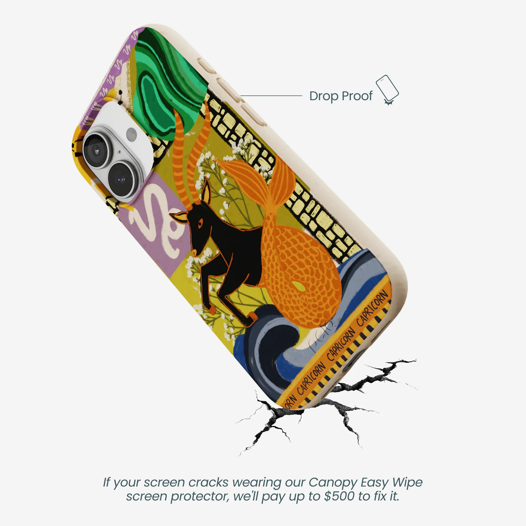 Seashell Capricorn Sea Goat iPhone 17 Case - Image 5