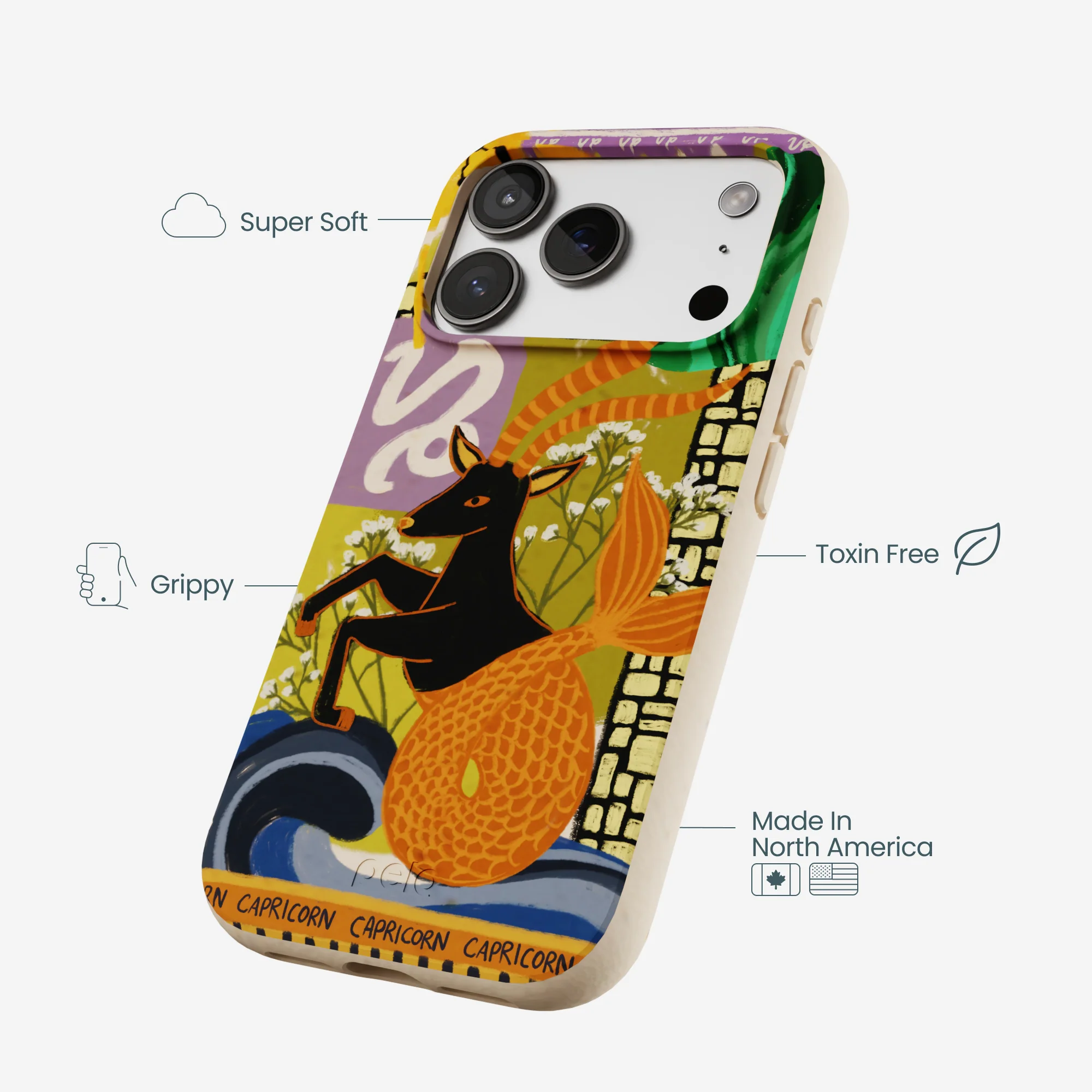Seashell Capricorn Sea Goat iPhone 17 Pro Case - Image 4