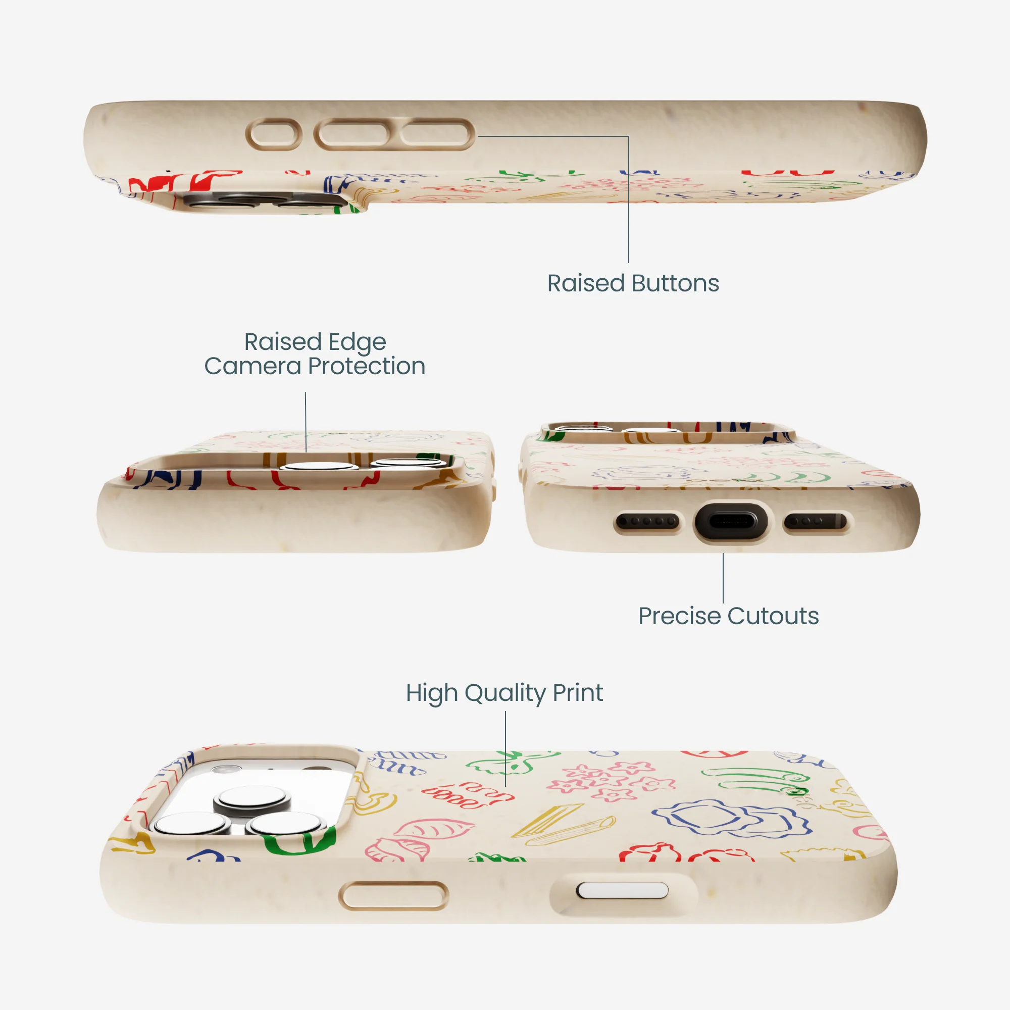 Seashell Carbs iPhone 17 Pro Case - Image 3