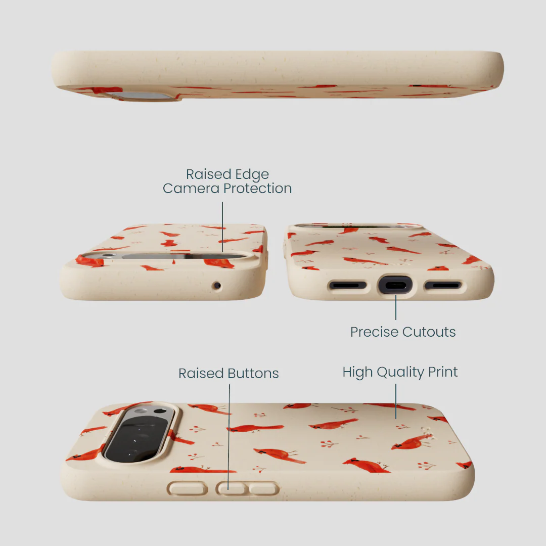 Seashell Cardinals Google Pixel 10 Pro XL Case - Image 2