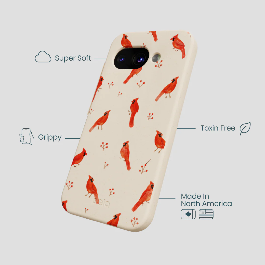 Seashell Cardinals Google Pixel 9a Case - Image 3