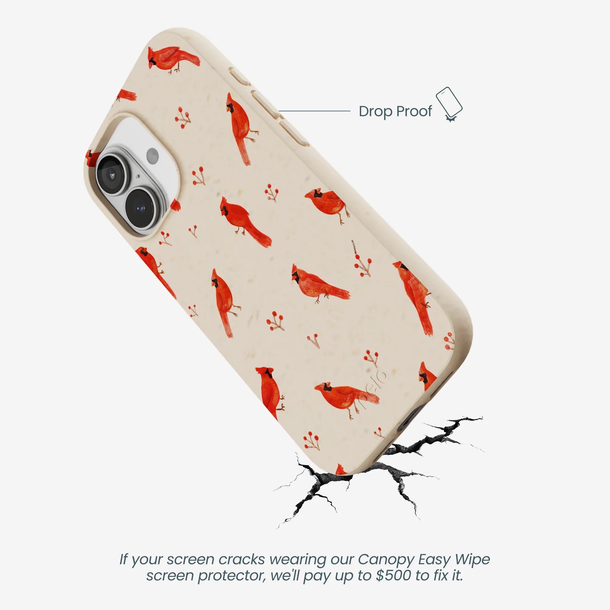 Seashell Cardinals iPhone 17 Case - Image 5