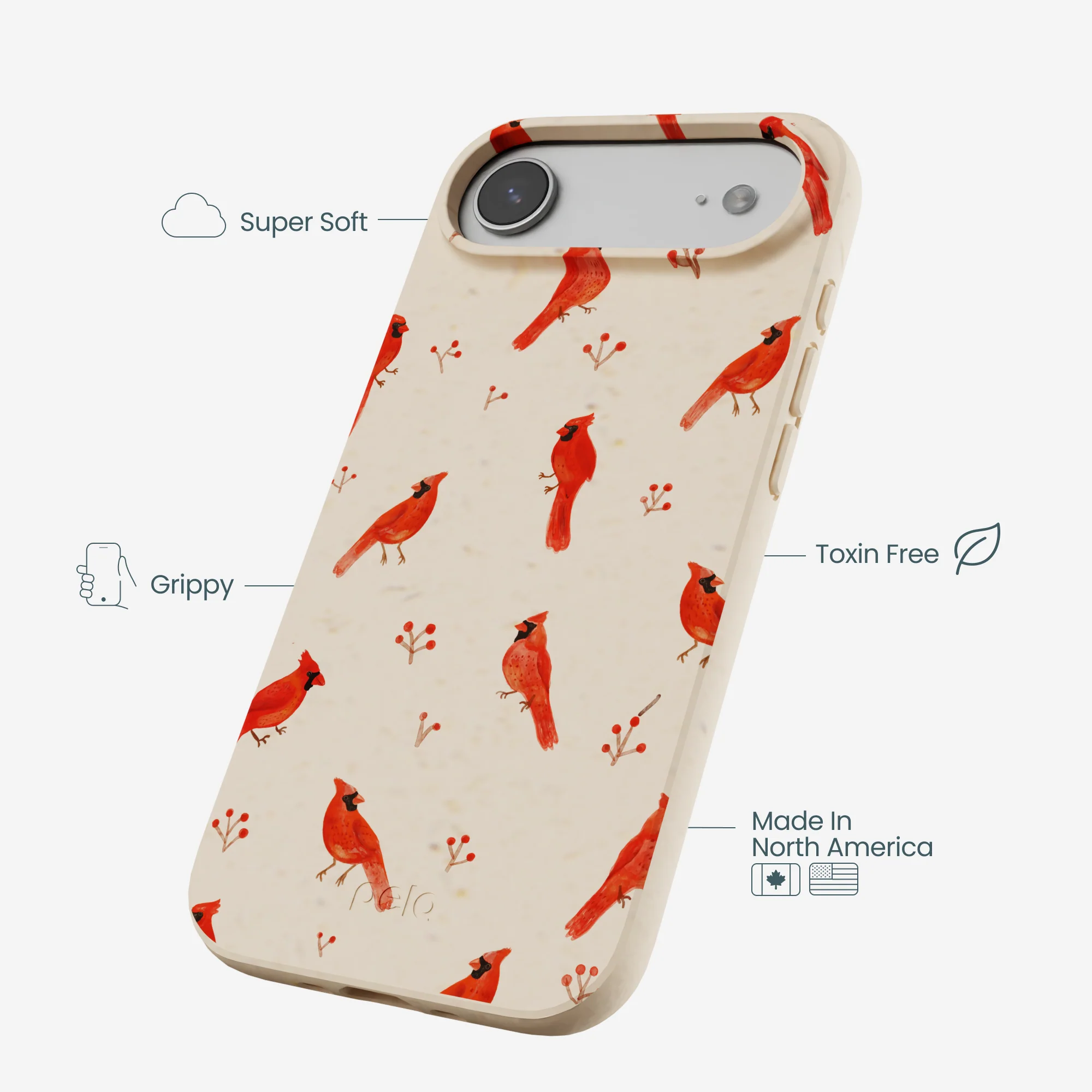 Seashell Cardinals iPhone Air Case - Image 4