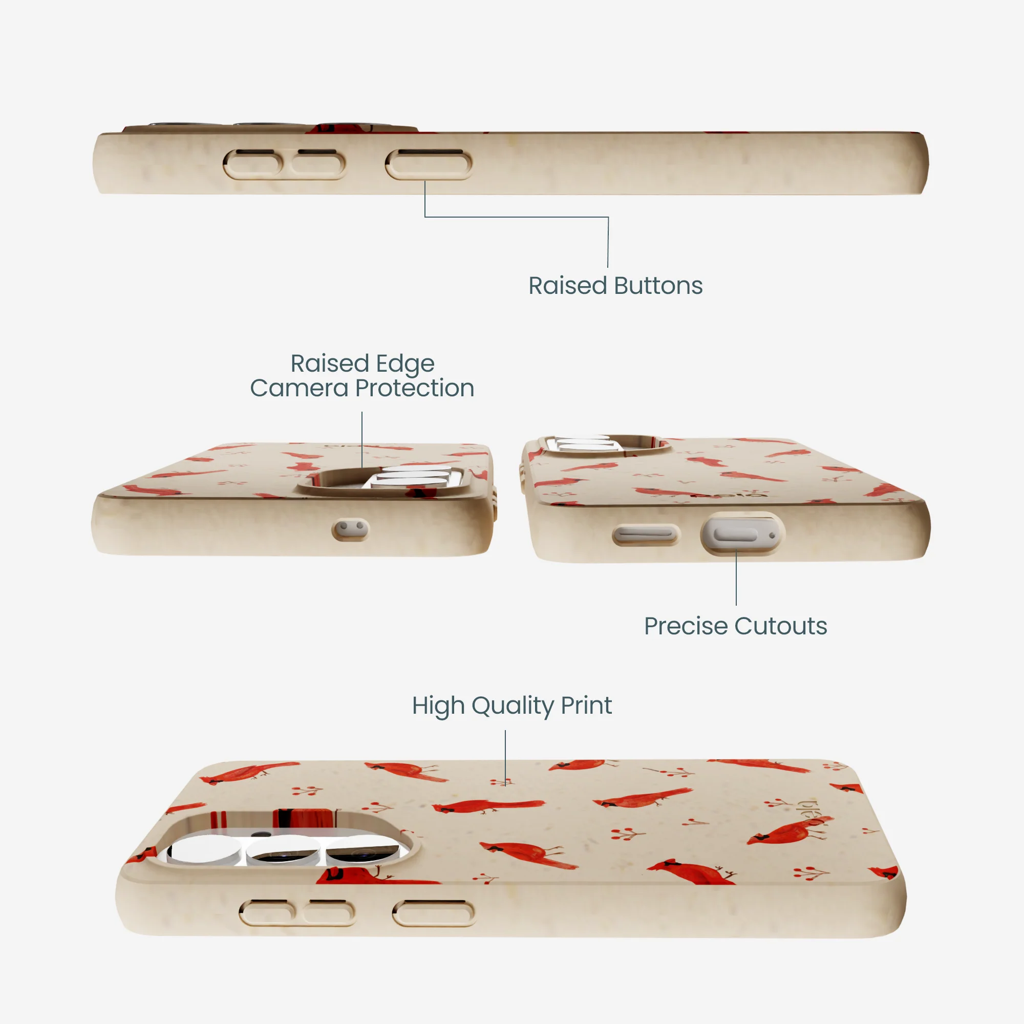 Seashell Cardinals Samsung Galaxy S26 Case - Image 2