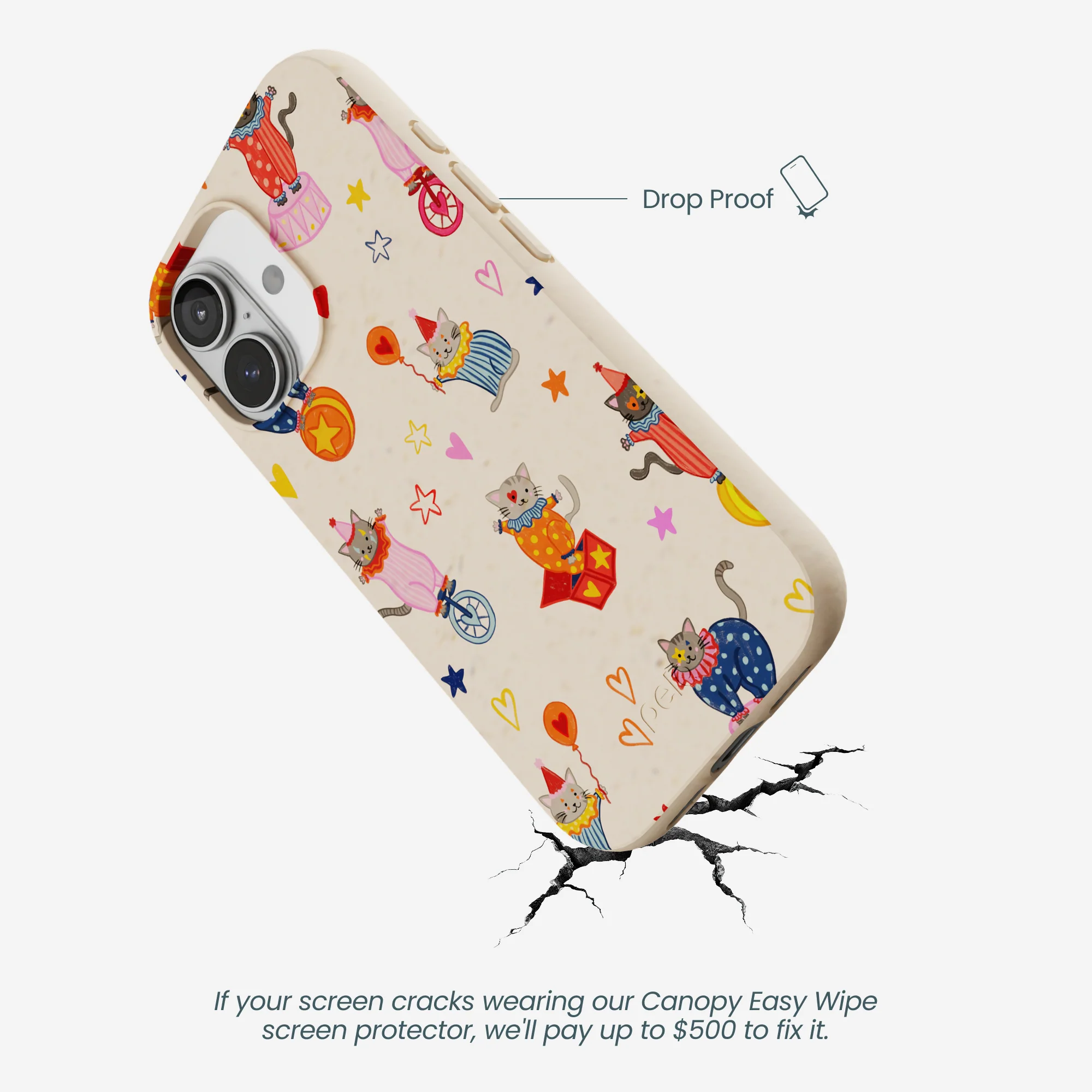 Seashell Cat Clowns iPhone 17 Case - Image 5