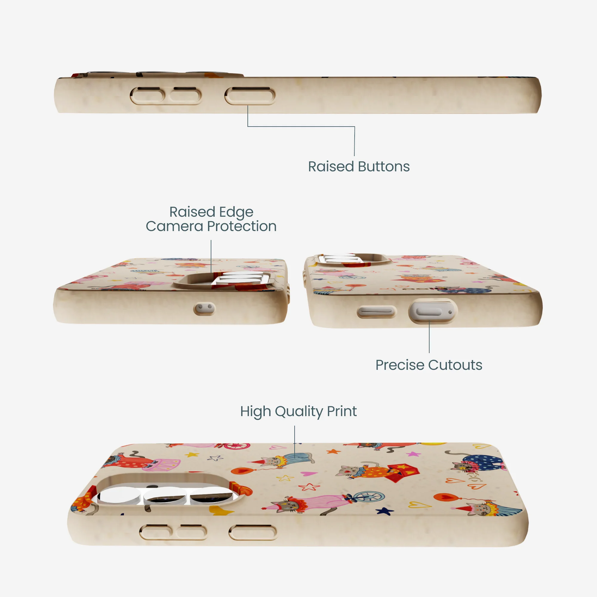 Seashell Cat Clowns Samsung Galaxy S26 Case - Image 3