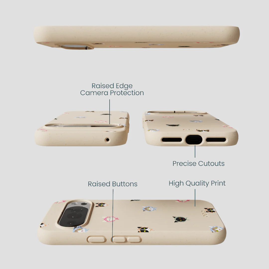 Seashell Cat Couture Google Pixel 10/10 Pro Case - Image 3