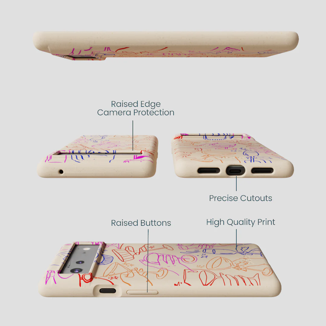 Seashell Cheers Club Google Pixel 6a Case - Image 3