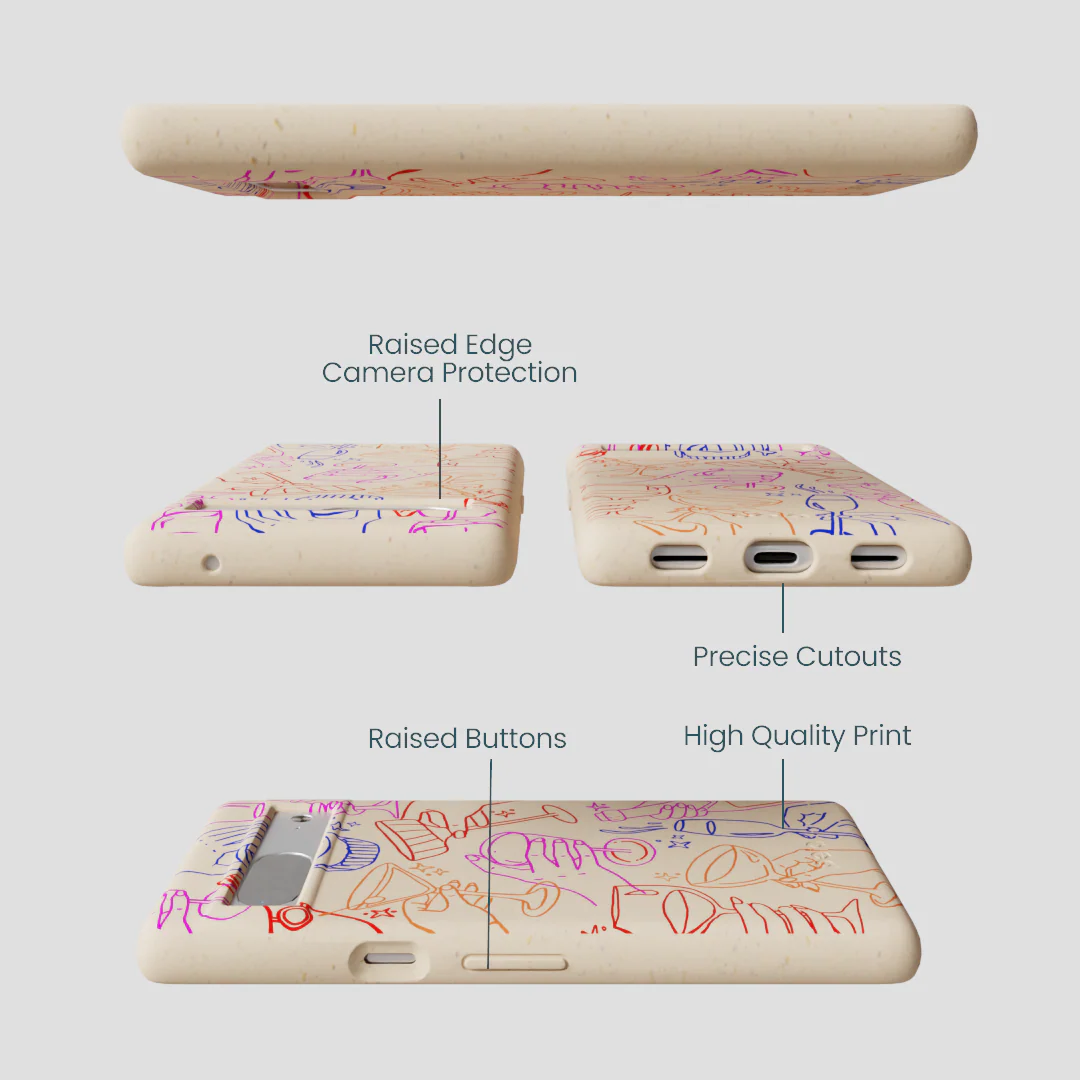 Seashell Cheers Club Google Pixel 7a Case - Image 3