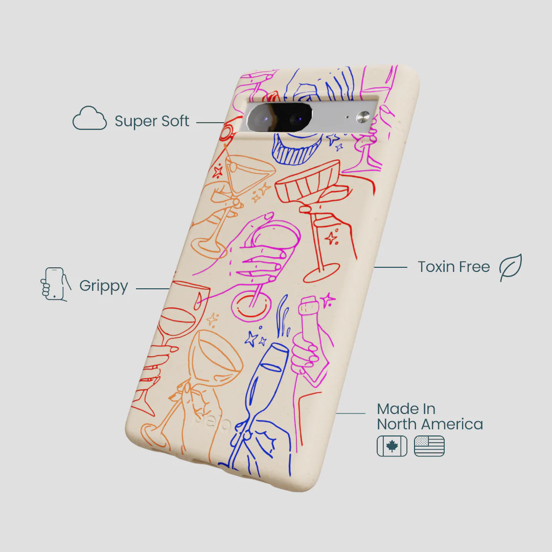 Seashell Cheers Club Google Pixel 7a Case - Image 4