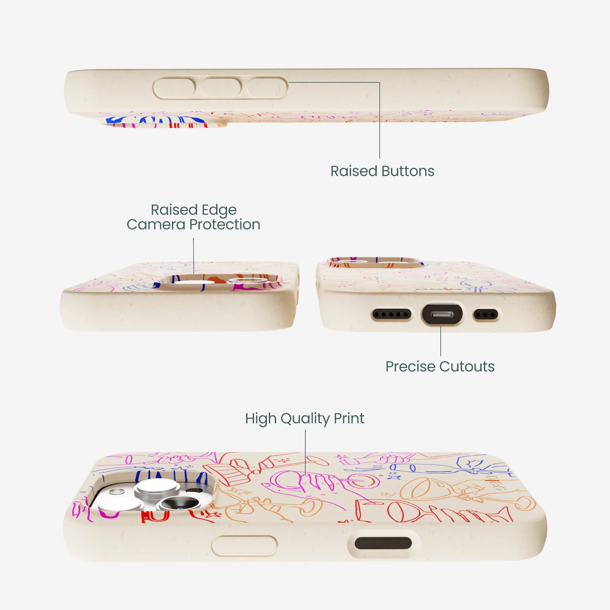Seashell Cheers Club iPhone 16 Pro Max Case - Image 3
