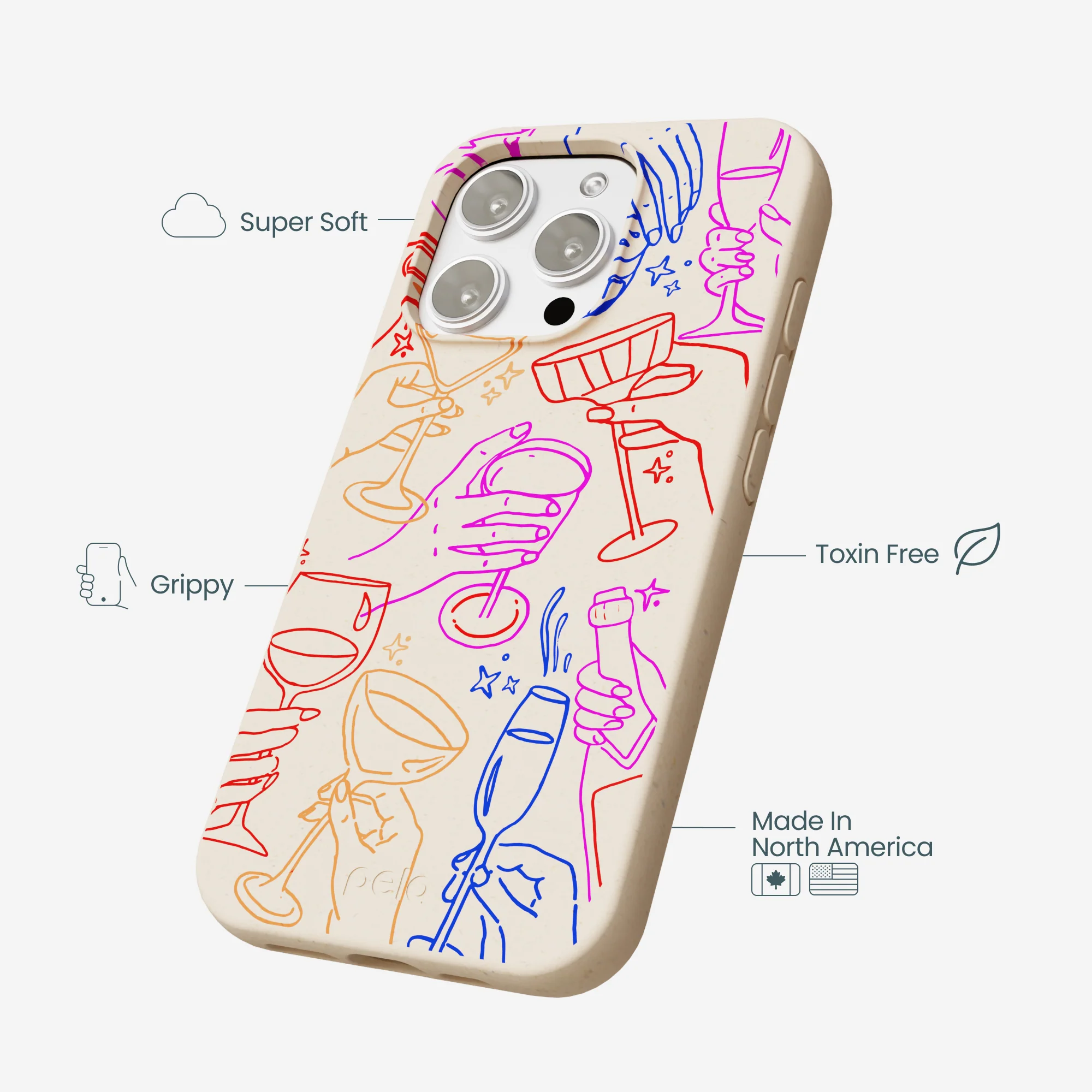 Seashell Cheers Club iPhone 16 Pro Max Case - Image 4
