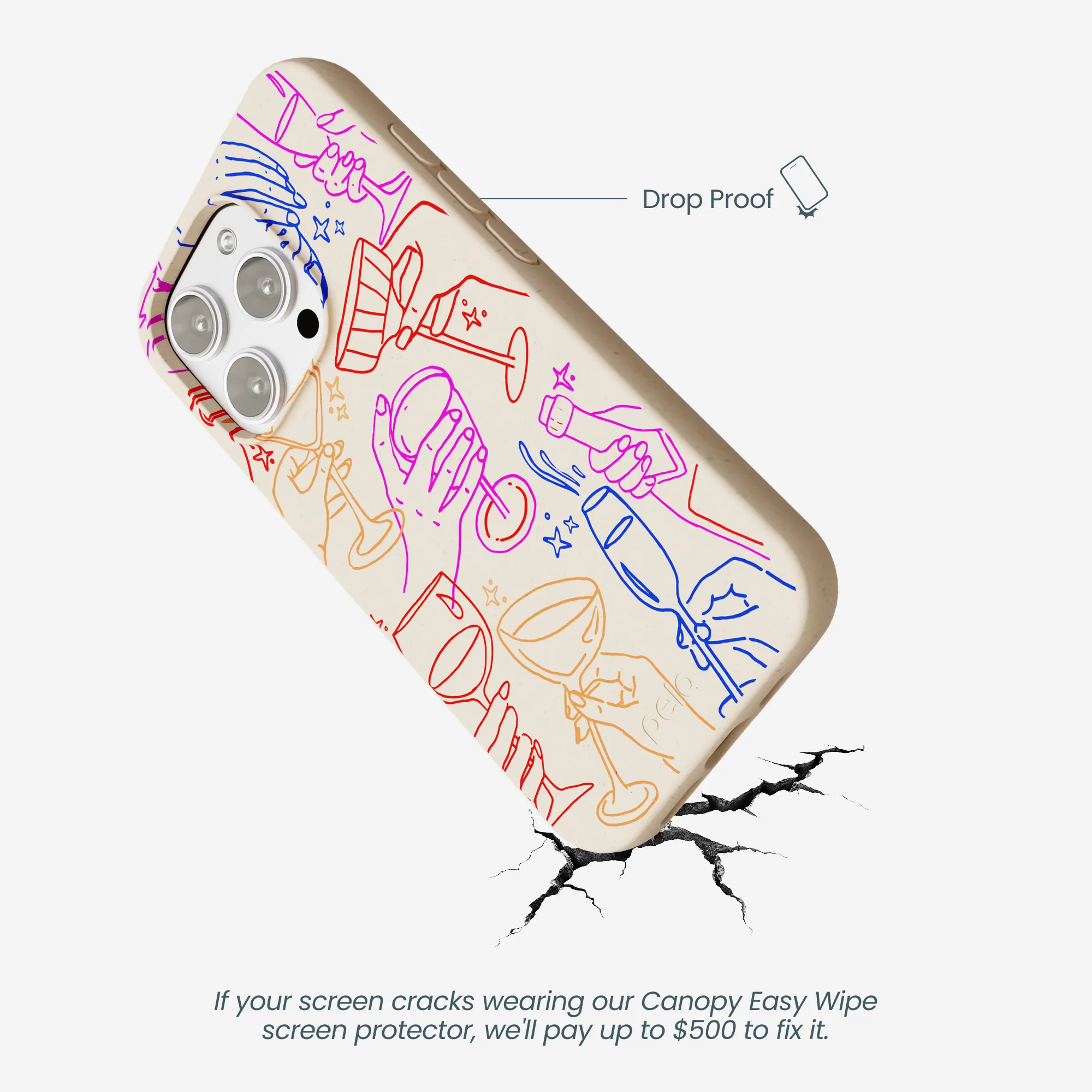 Seashell Cheers Club iPhone 16 Pro Max Case - Image 5