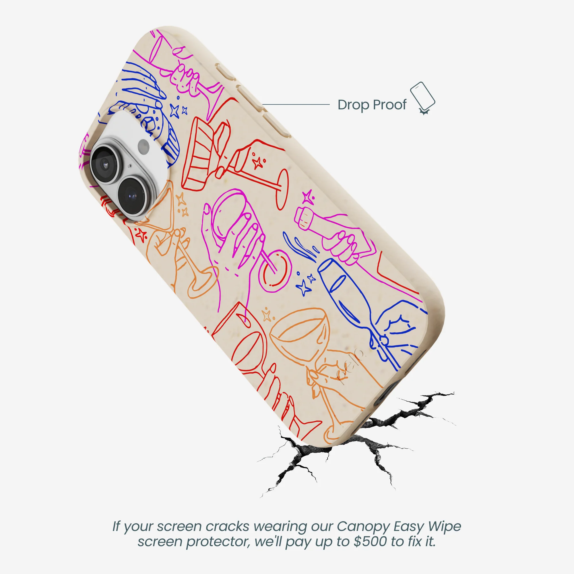 Seashell Cheers Club iPhone 17 Case - Image 5