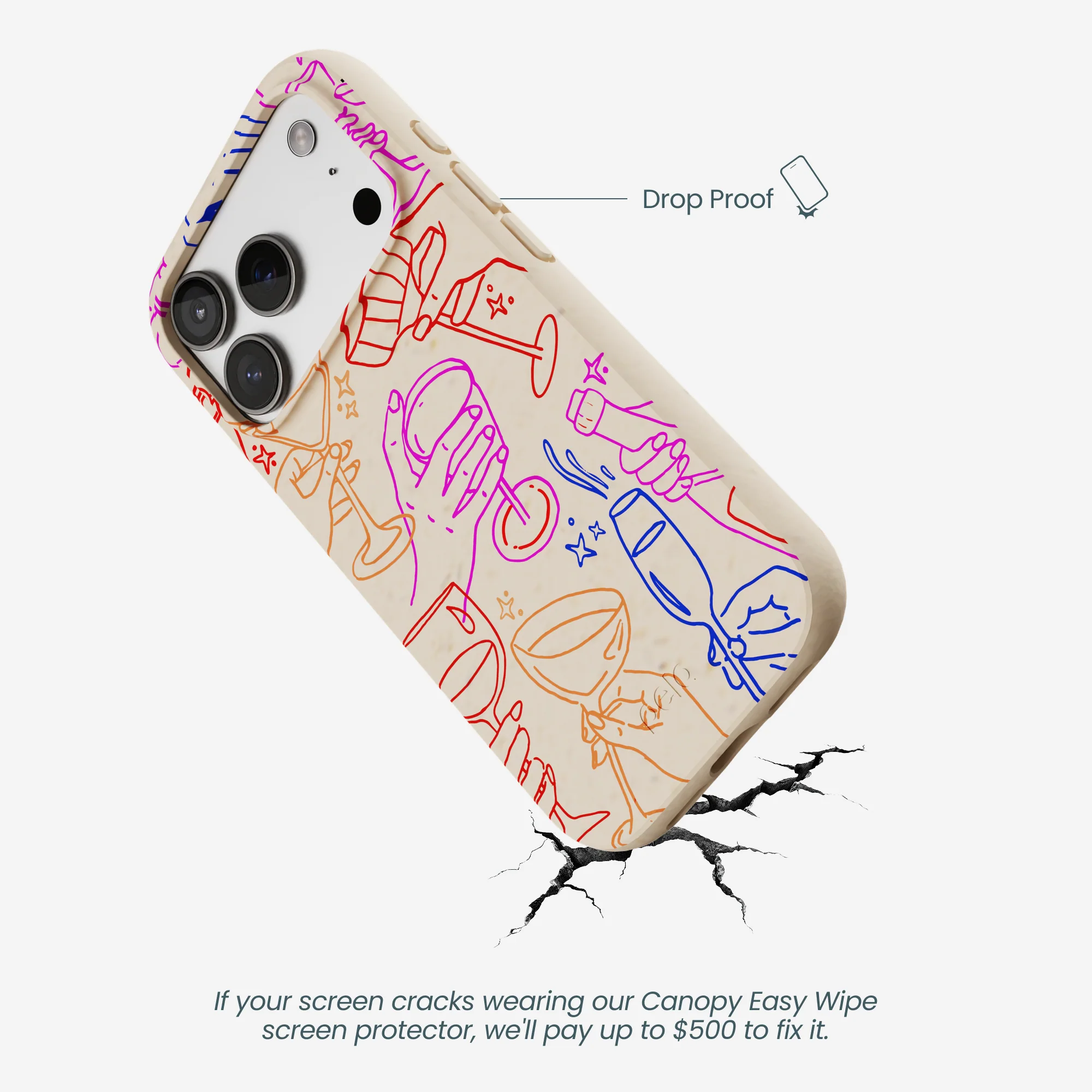 Seashell Cheers Club iPhone 17 Pro Case - Image 5