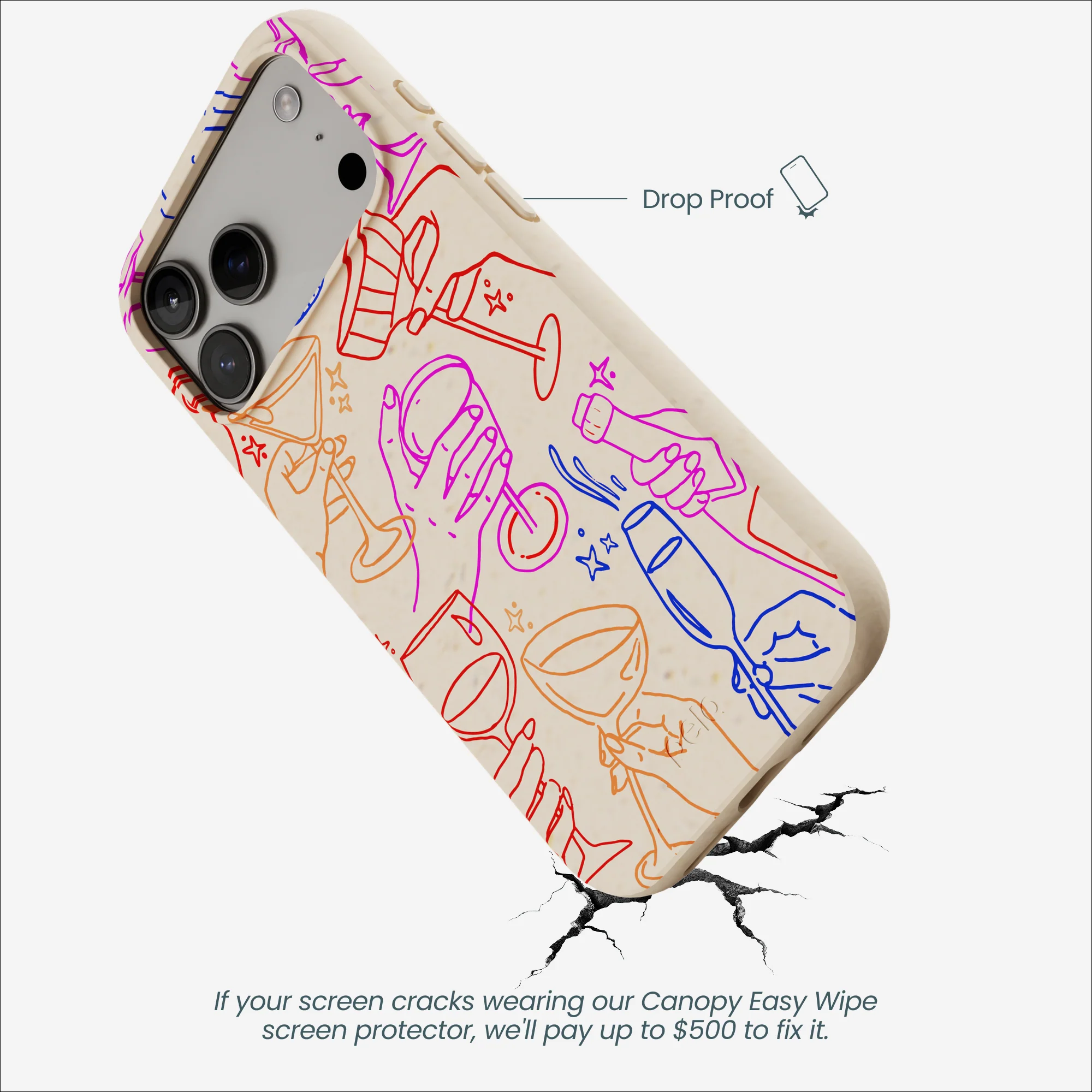 Seashell Cheers Club iPhone 17 Pro Max Case - Image 5