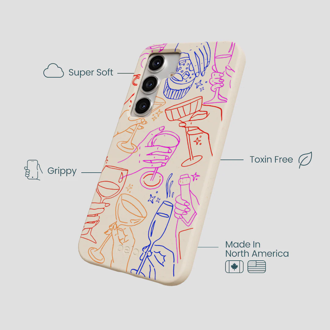 Seashell Cheers Club Samsung Galaxy S25 Case - Image 4