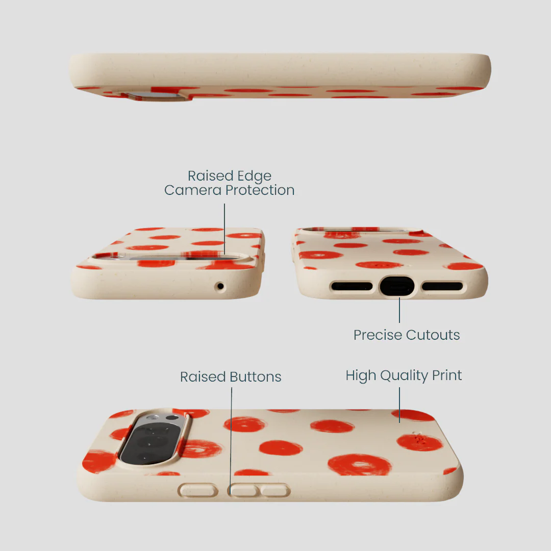Seashell Cheery Dots Google Pixel 10/10 Pro Case - Image 3