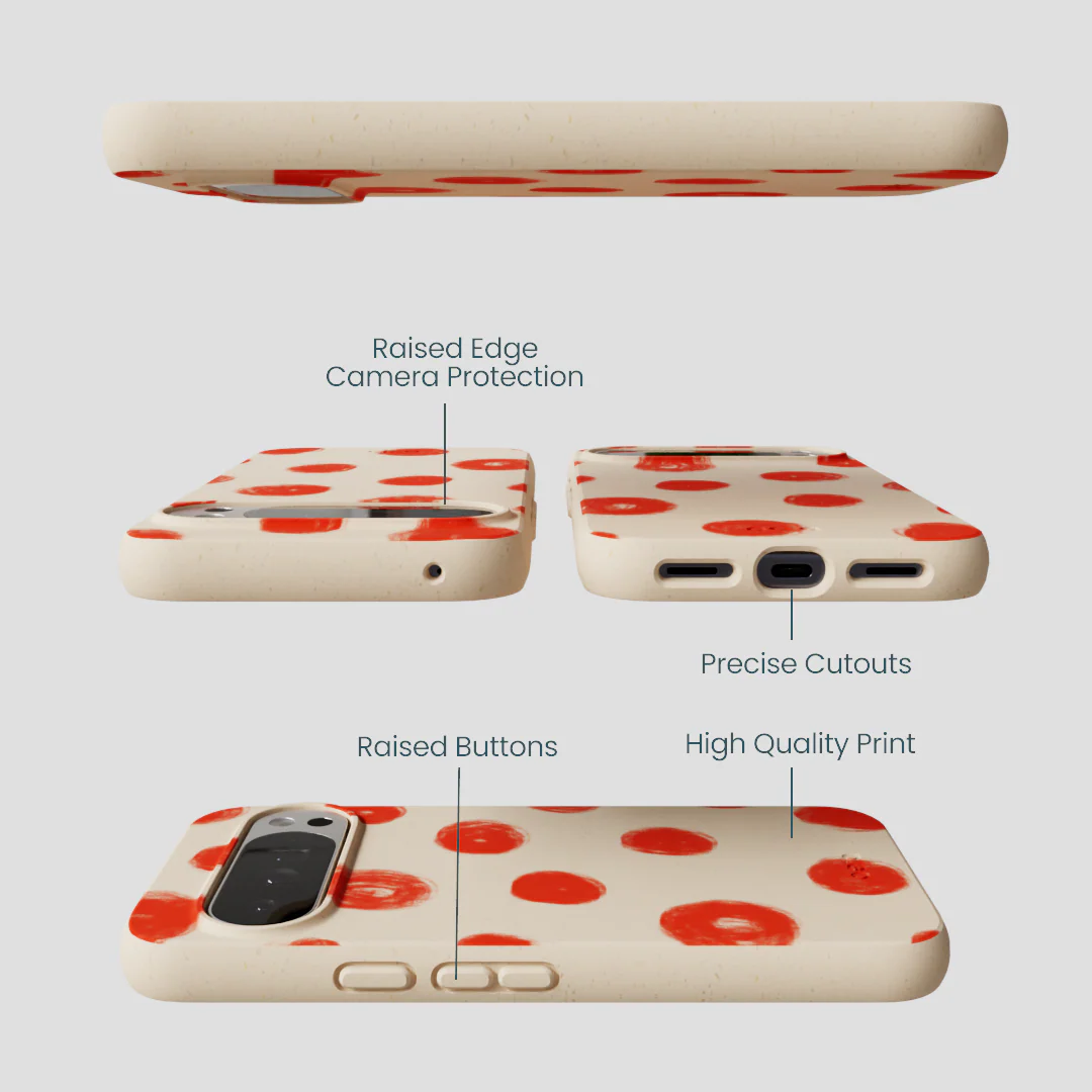 Seashell Cheery Dots Google Pixel 10 Pro XL Case - Image 3
