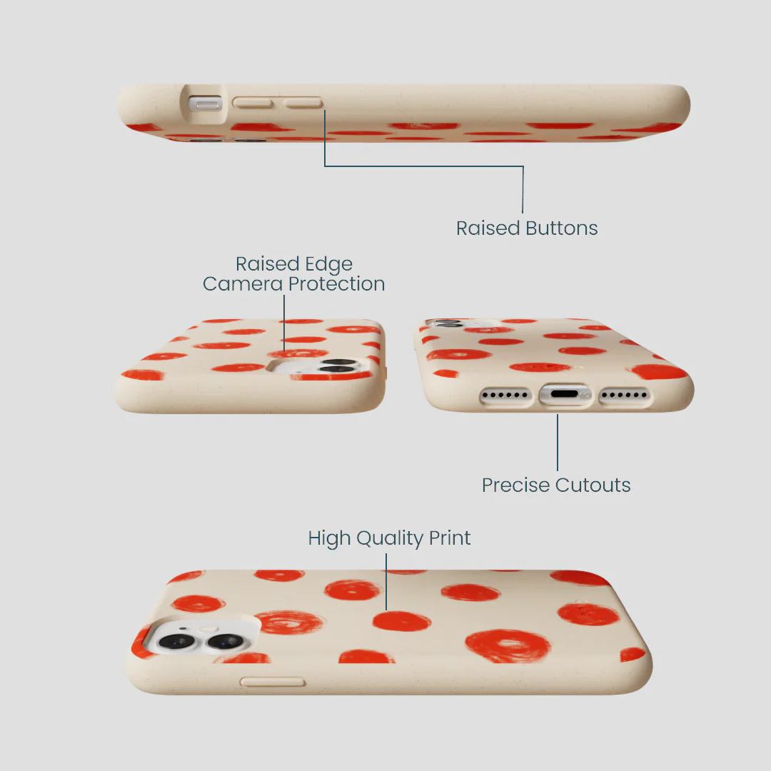 Seashell Cheery Dots iPhone 11 Case - Image 3