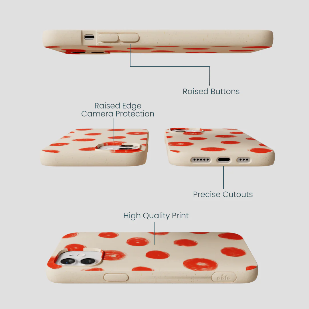 Seashell Cheery Dots iPhone 12/ iPhone 12 Pro Case - Image 3
