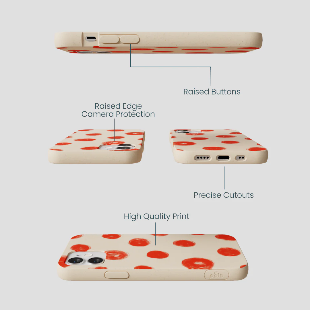 Seashell Cheery Dots iPhone 12 Mini Case - Image 3