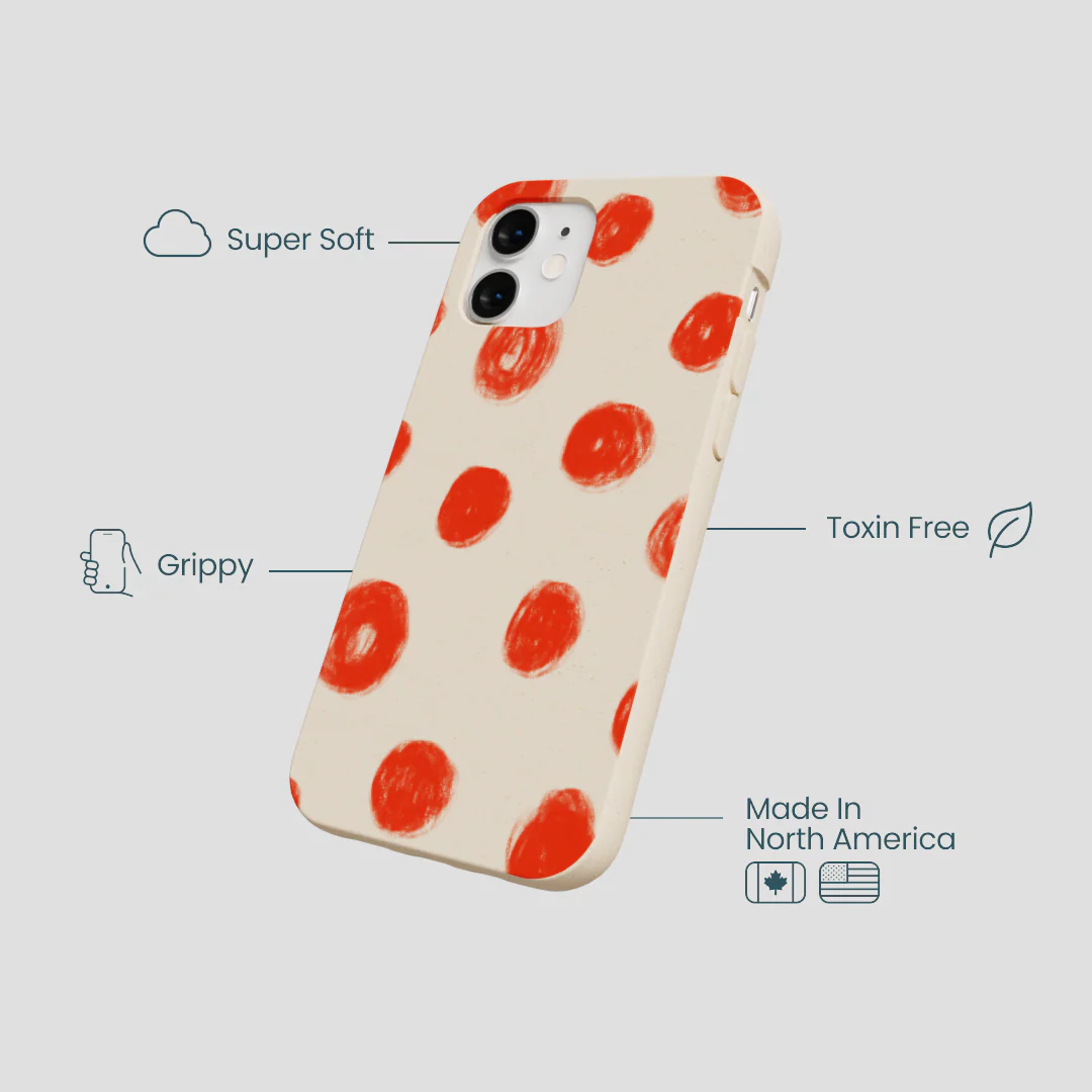 Seashell Cheery Dots iPhone 12 Mini Case - Image 4