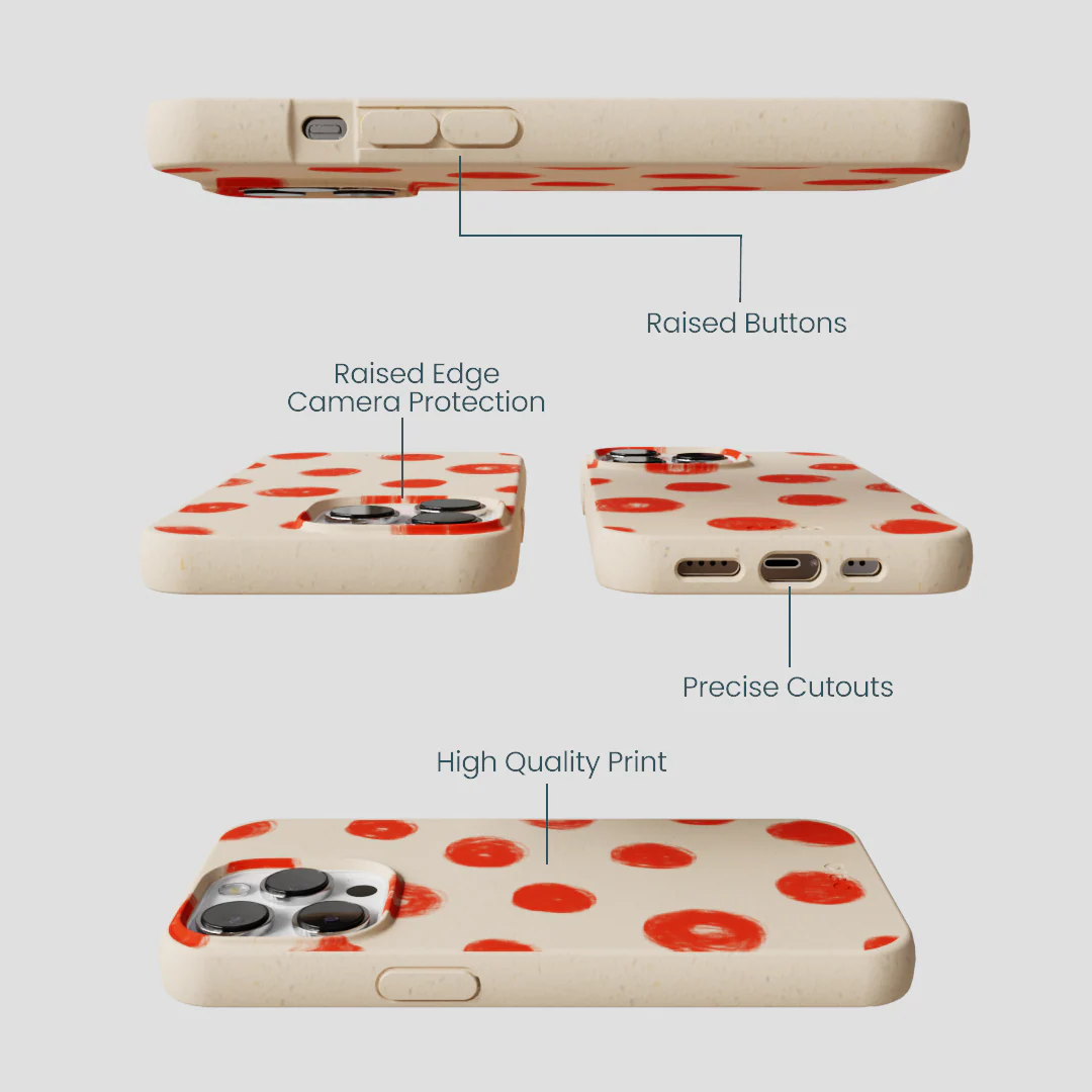Seashell Cheery Dots iPhone 13 Pro Case - Image 3