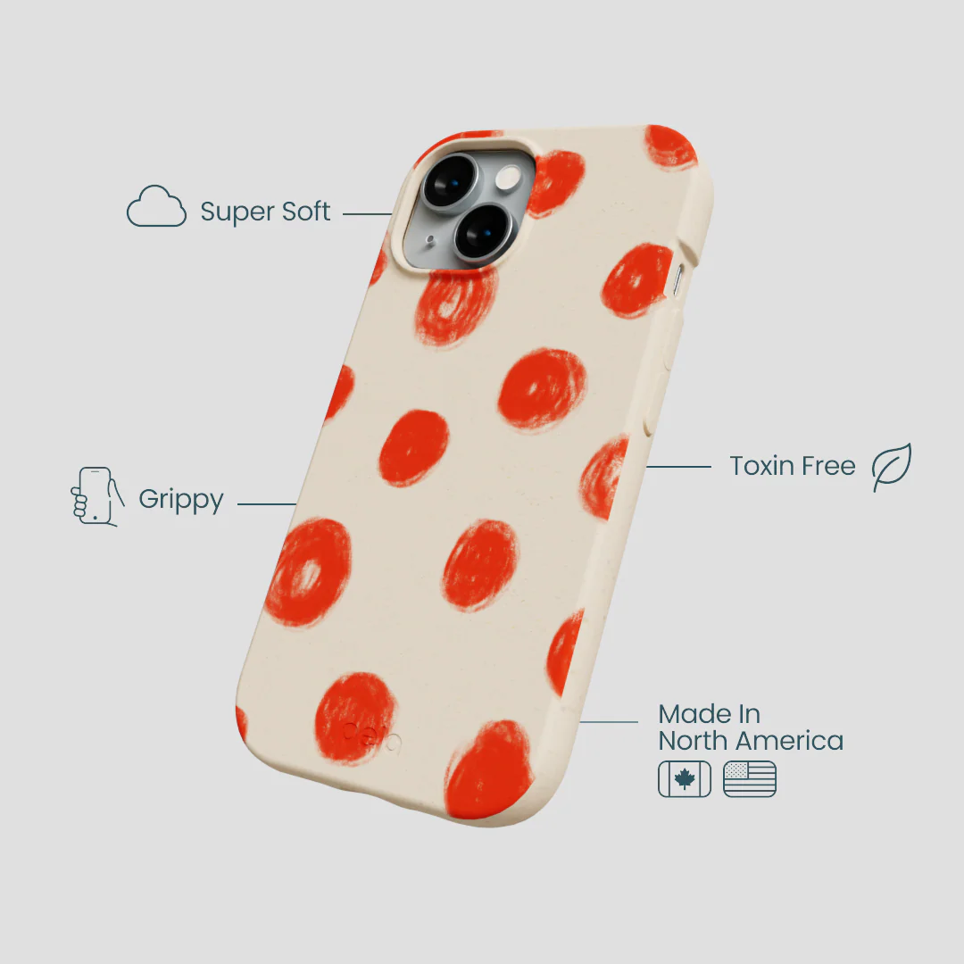 Seashell Cheery Dots iPhone 14 Case - Image 4
