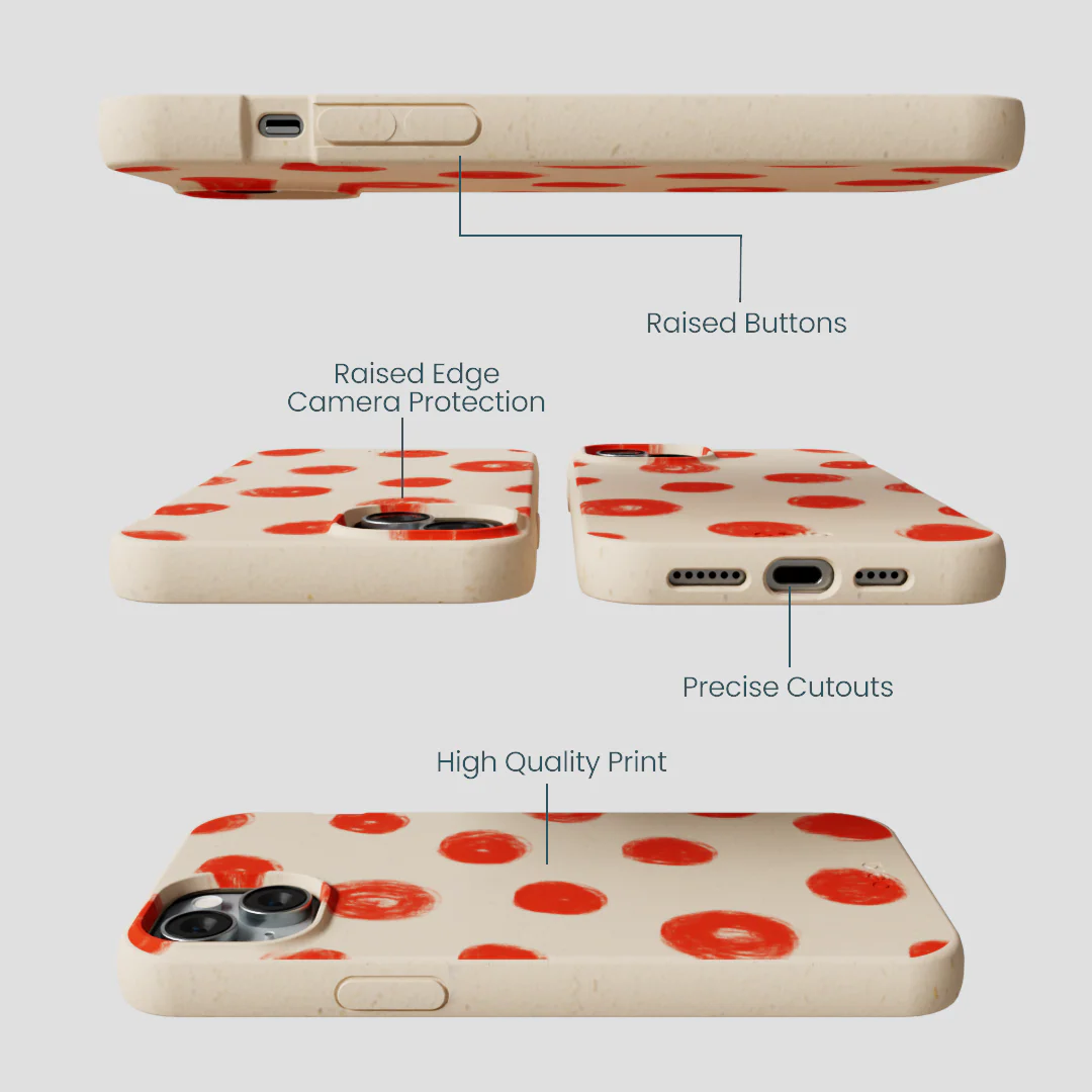 Seashell Cheery Dots iPhone 15 Plus Case - Image 3