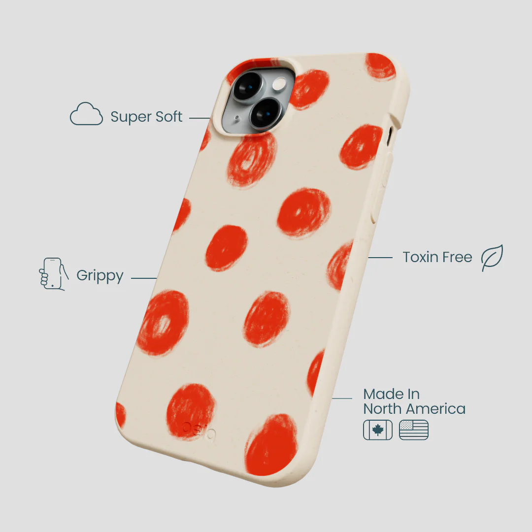 Seashell Cheery Dots iPhone 15 Plus Case - Image 4