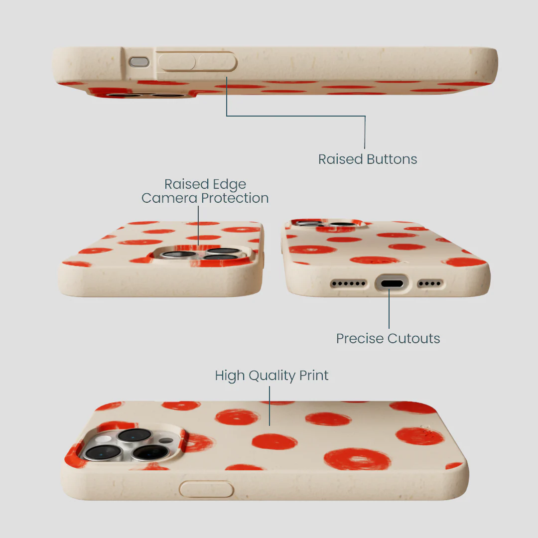 Seashell Cheery Dots iPhone 15 Pro Max Case - Image 3