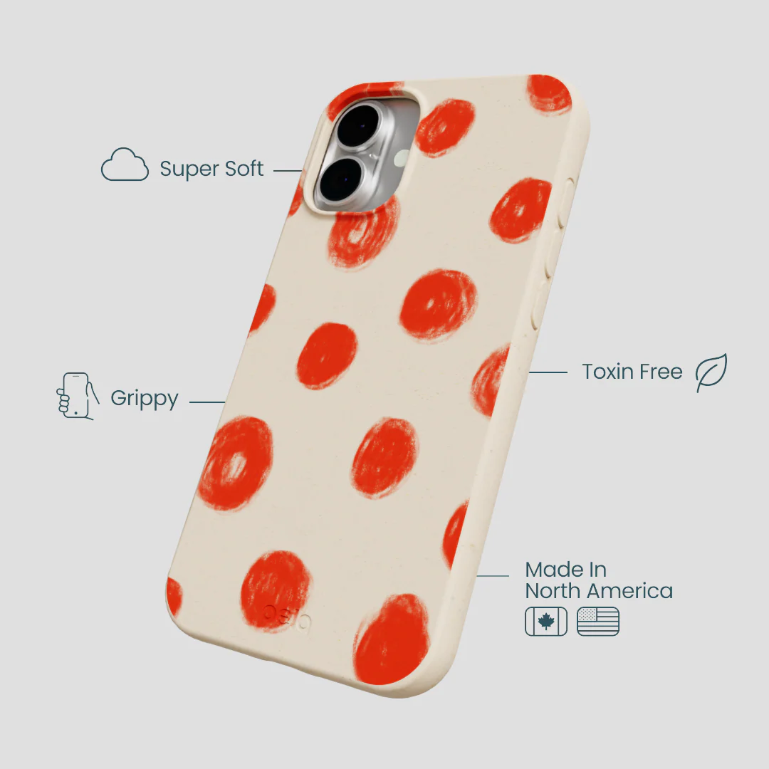 Seashell Cheery Dots iPhone 16 Plus Case - Image 4