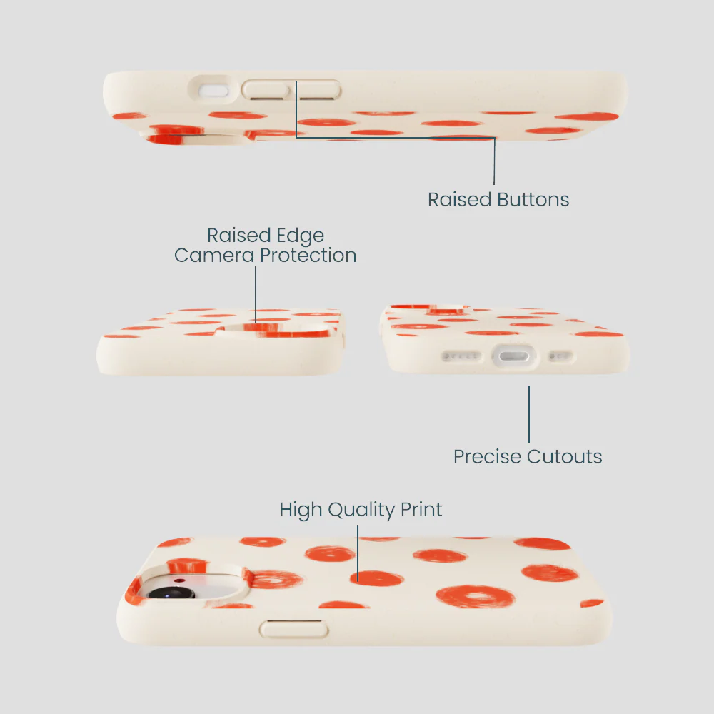 Seashell Cheery Dots iPhone 16e/17e Case - Image 3